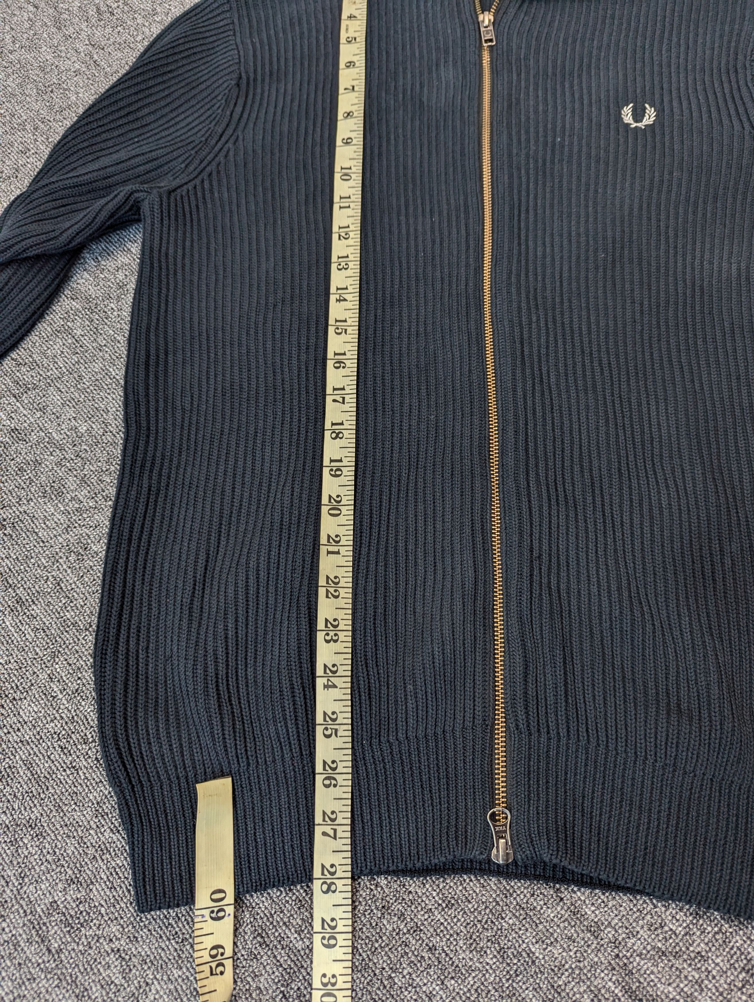 Fred Perry Fred Perry Knitted Full Zipper Sweater Dark Blue Size M Size US M / EU 48-50 / 2 - 15 Thumbnail