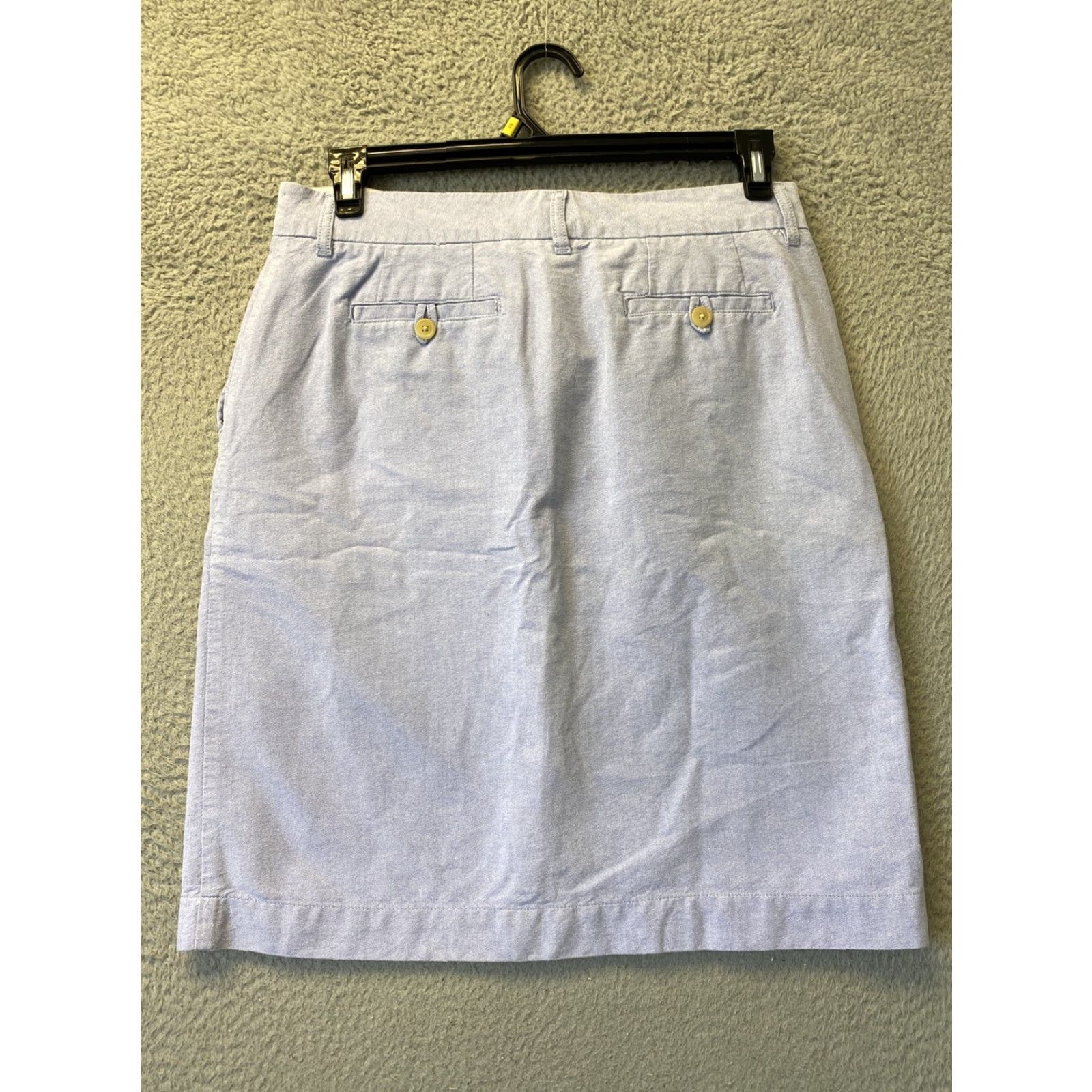 Vintage VINTAGE LL Bean Pencil Skirt Women 8 Knee Length Light Blue Regular Stretch Slit Pockets Zipper Casual Travel Womens Size 30" / US 8 / IT 44 - 8 Thumbnail