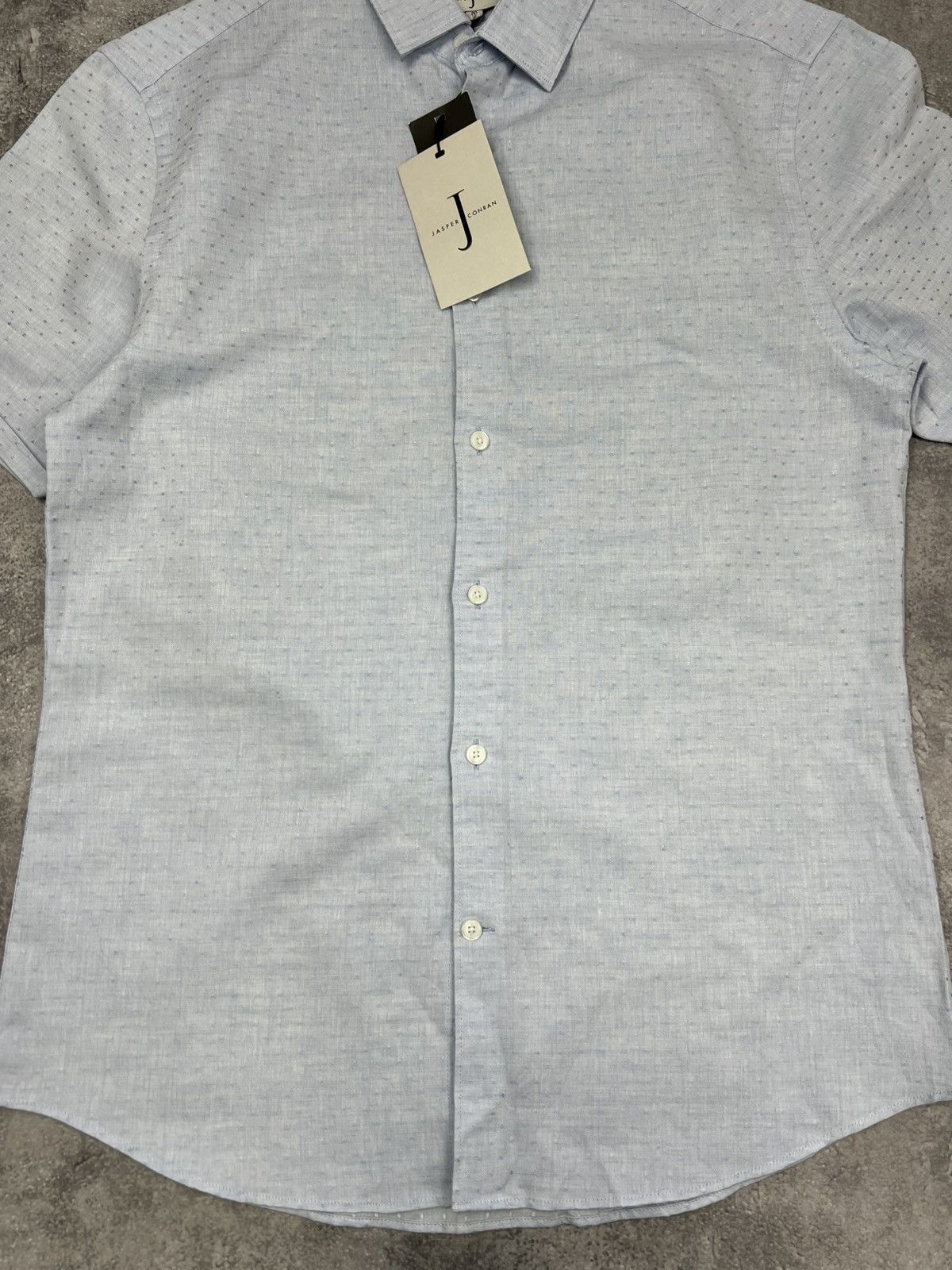 Jasper Conran Jasper Conran NWT Linen Blue Shirt Button Up Size US M / EU 48-50 / 2 - 2 Thumbnail