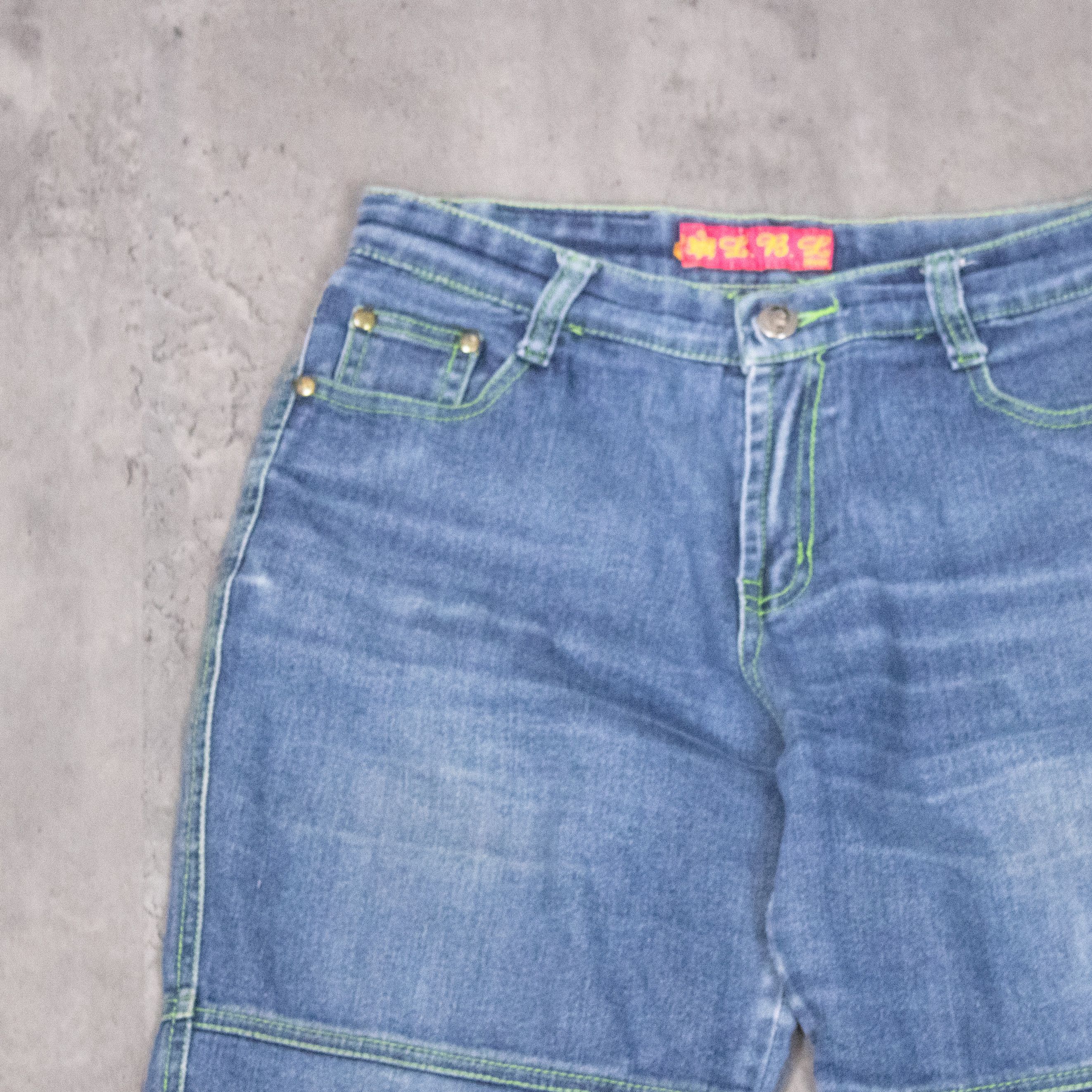 Carhartt × Dickies × Vintage Y2K 2000's Contrast Stitch Double Knee Denim Jeans Pant's Size US 26 / EU 42 - 7 Thumbnail