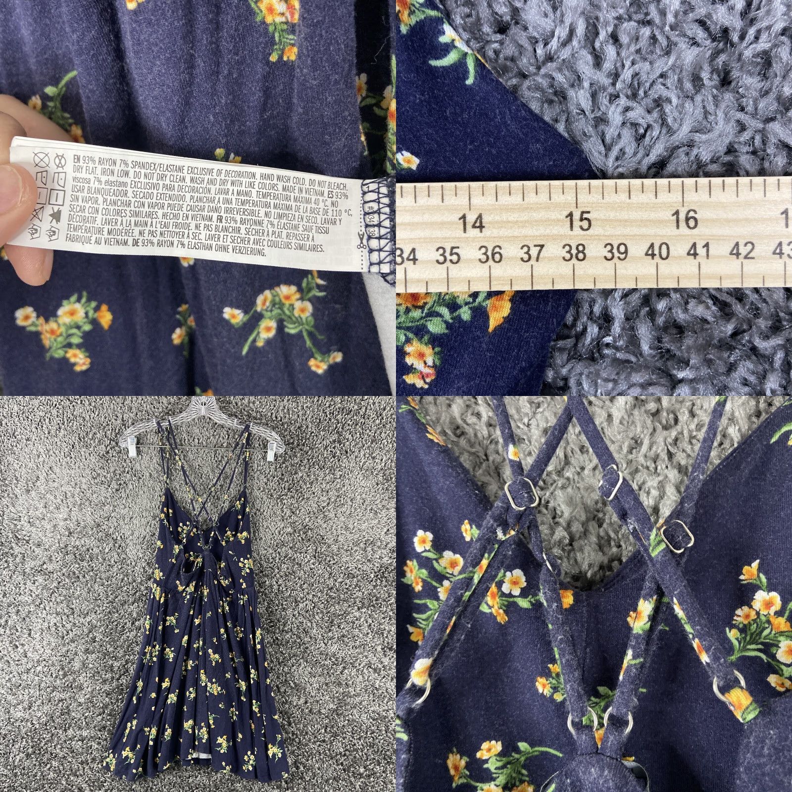 Forever 21 FOREVER 21 Floral Dress Women M Sleeveless Crisscross Fit & Flare Short Dress Multicolor Women’s M Dress Size 32" / US 10 / IT 46 - 8 Thumbnail