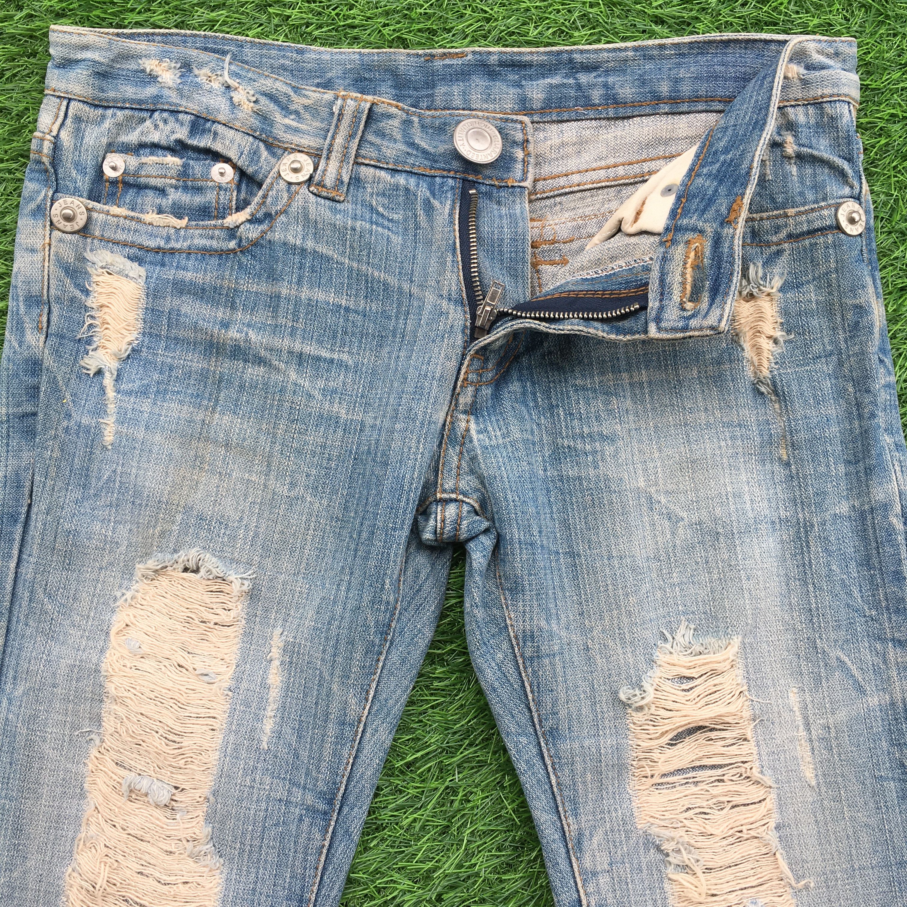 Japanese Brand Japanese Wide Leg Distressed Nippon Denim D-991 Size 28" / US 6 / IT 42 - 3 Thumbnail