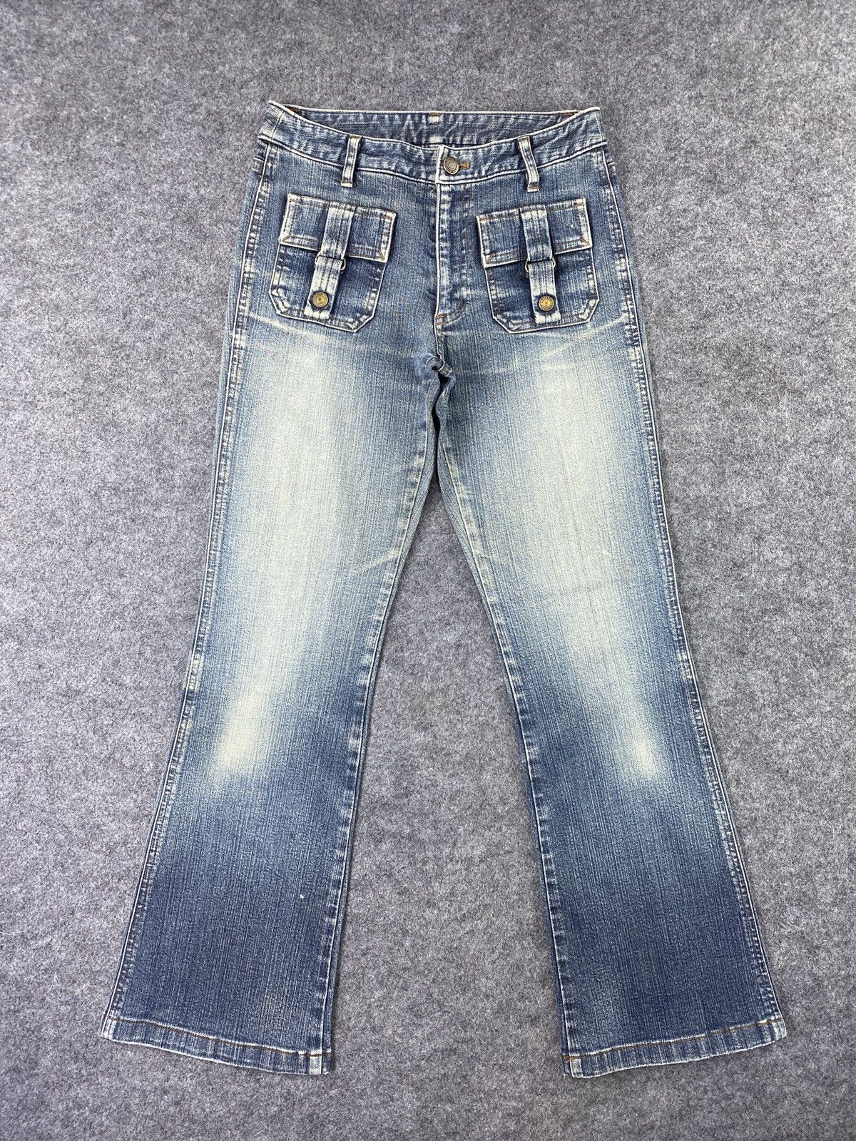 If Six Was Nine Japanese Brand Fanfasione Wash jeans - J1123 Size US 27 - 1 Thumbnail