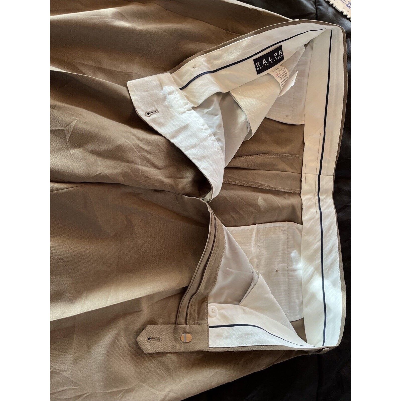 Ralph Lauren Ralph Lauren Mens 40x29 Brown Flat Straight Wool Dress Pants Size US 40 / EU 56 - 12 Thumbnail