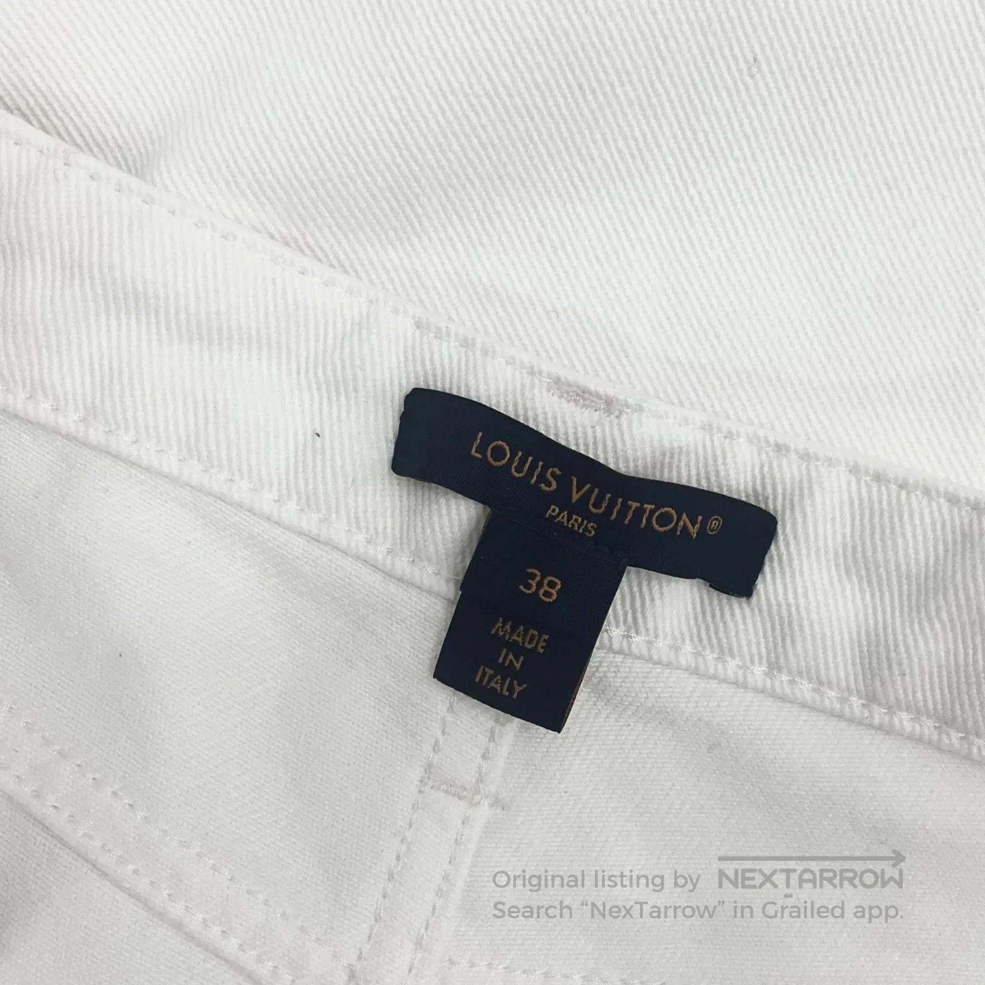 Louis Vuitton Louis Vuitton White Micro Flare Wide-Leg Jeans| Size US 38 / EU 54 - 3 Thumbnail