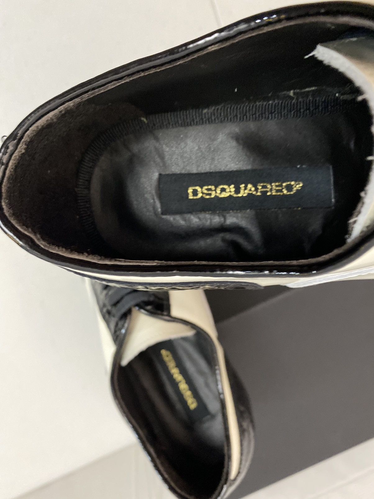 Dsquared2 Dsquared2 🇮🇹 Croc stampo/Patent Spectator Brogue oxford 7 NEW Size US 7 / EU 40 - 2 Thumbnail