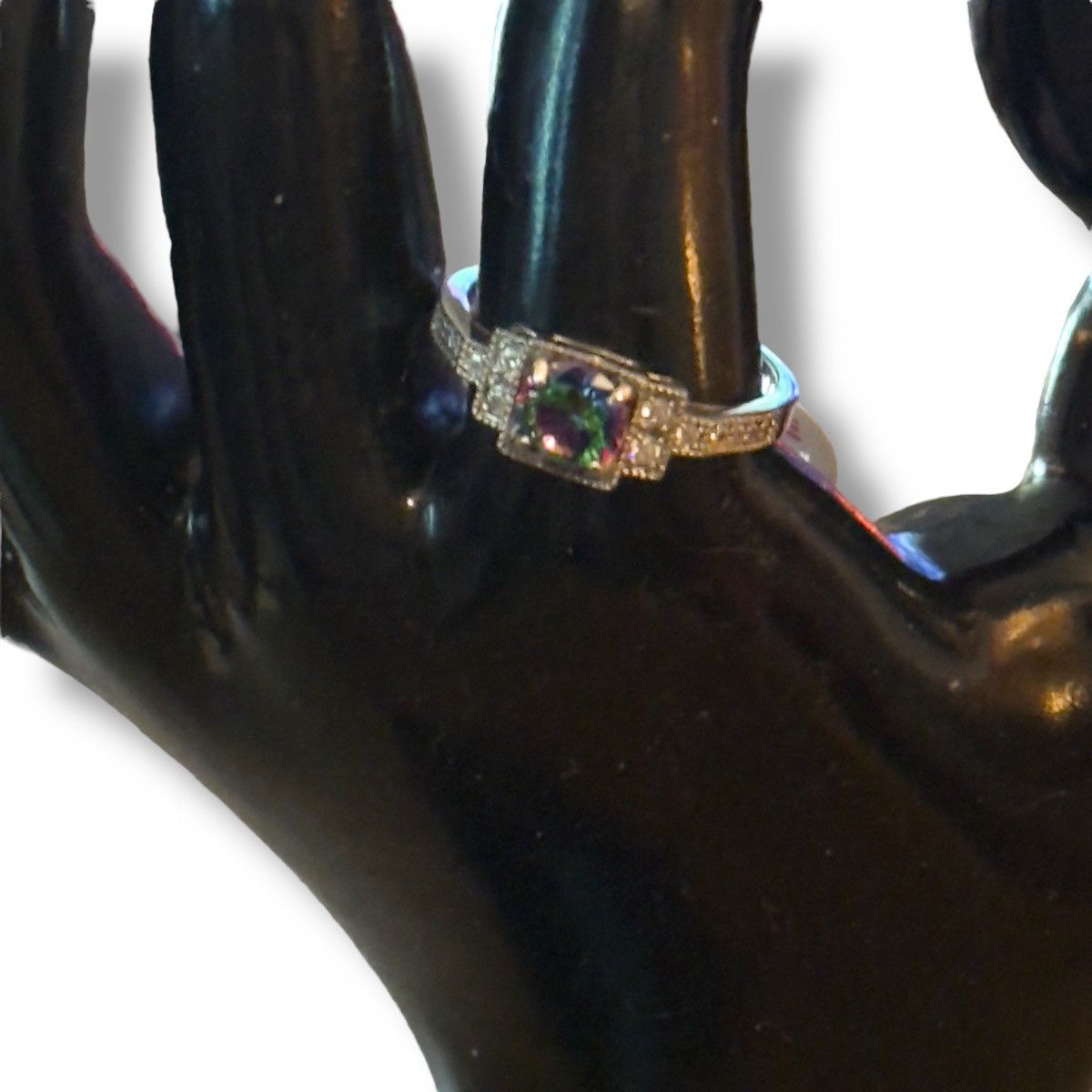 Bomb Party Bomb Party silver tone rainbow topaz and crystals ring Size ONE SIZE - 3 Thumbnail