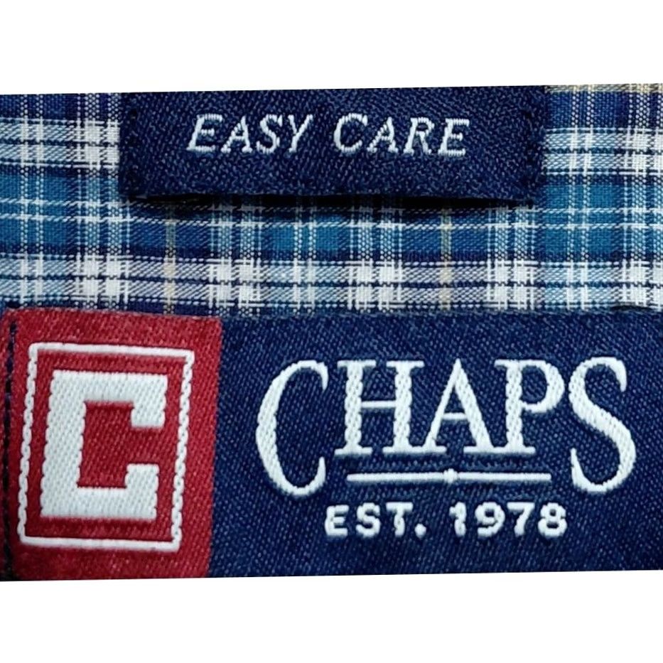 Chaps VINTAGE CHAPS EST. 1978 Plaid Shirt Blue Long Sleeve Button-Up Size XXL Men's Size US XXS / EU 40 - 4 Thumbnail