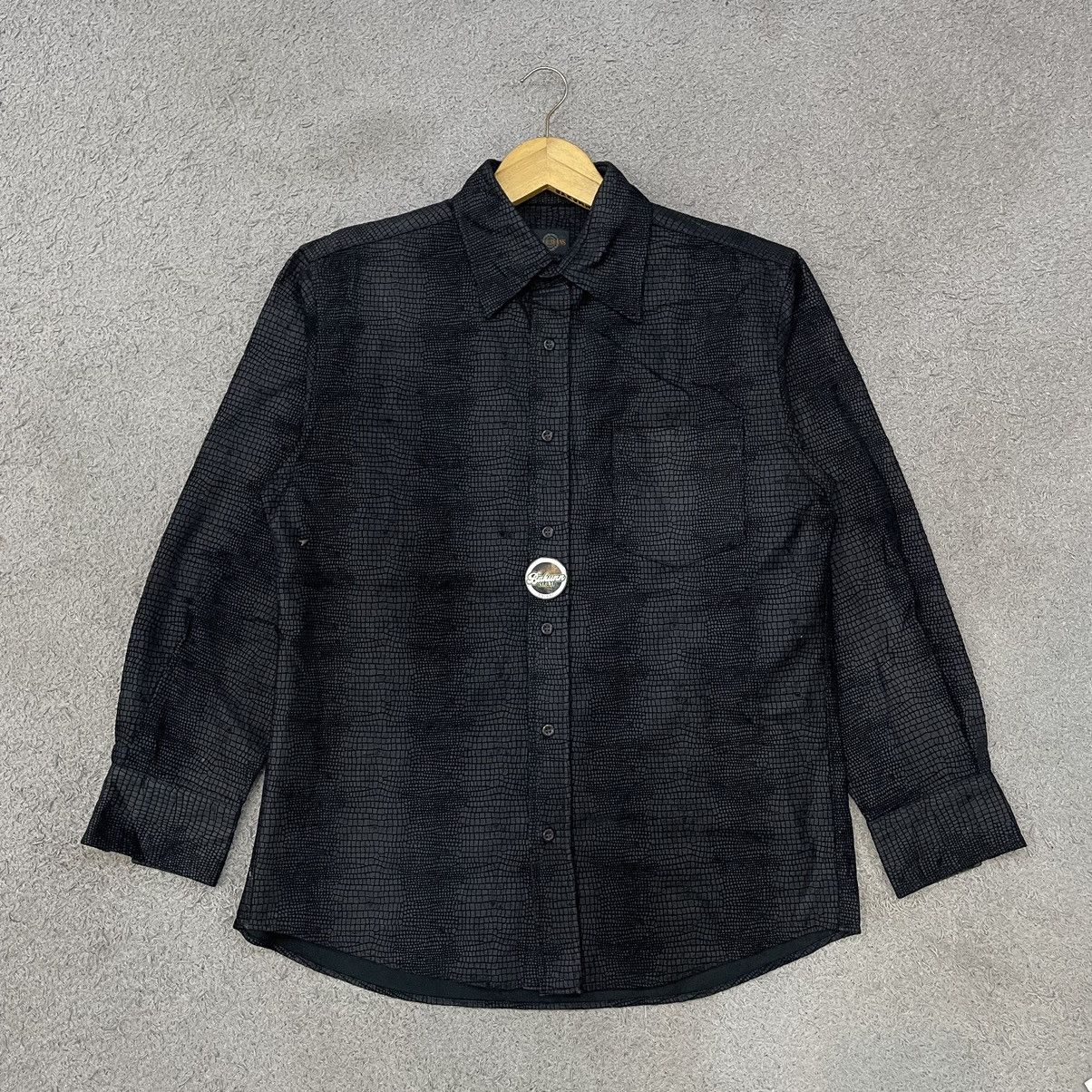 image of Designer Ficce Uomo Shirts Snake Motif in Black, Men's (Size Medium)