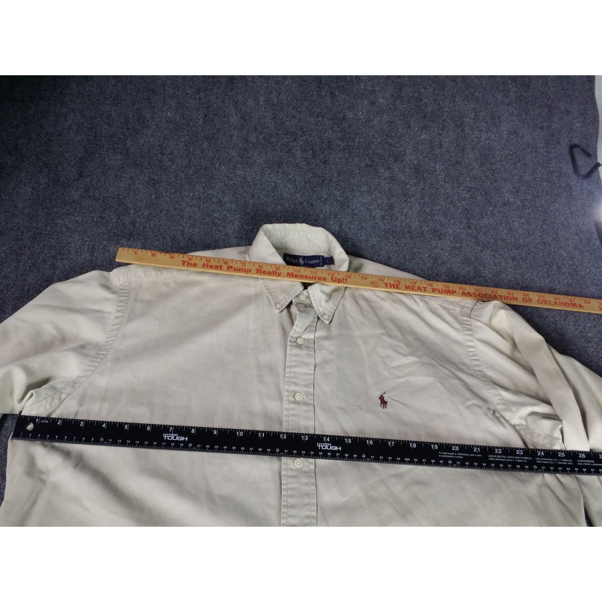 Polo Ralph Lauren Polo Ralph Lauren Button Up Shirt Men Sz L Khaki Cotton Long Size US L / EU 52-54 / 3 - 5 Thumbnail