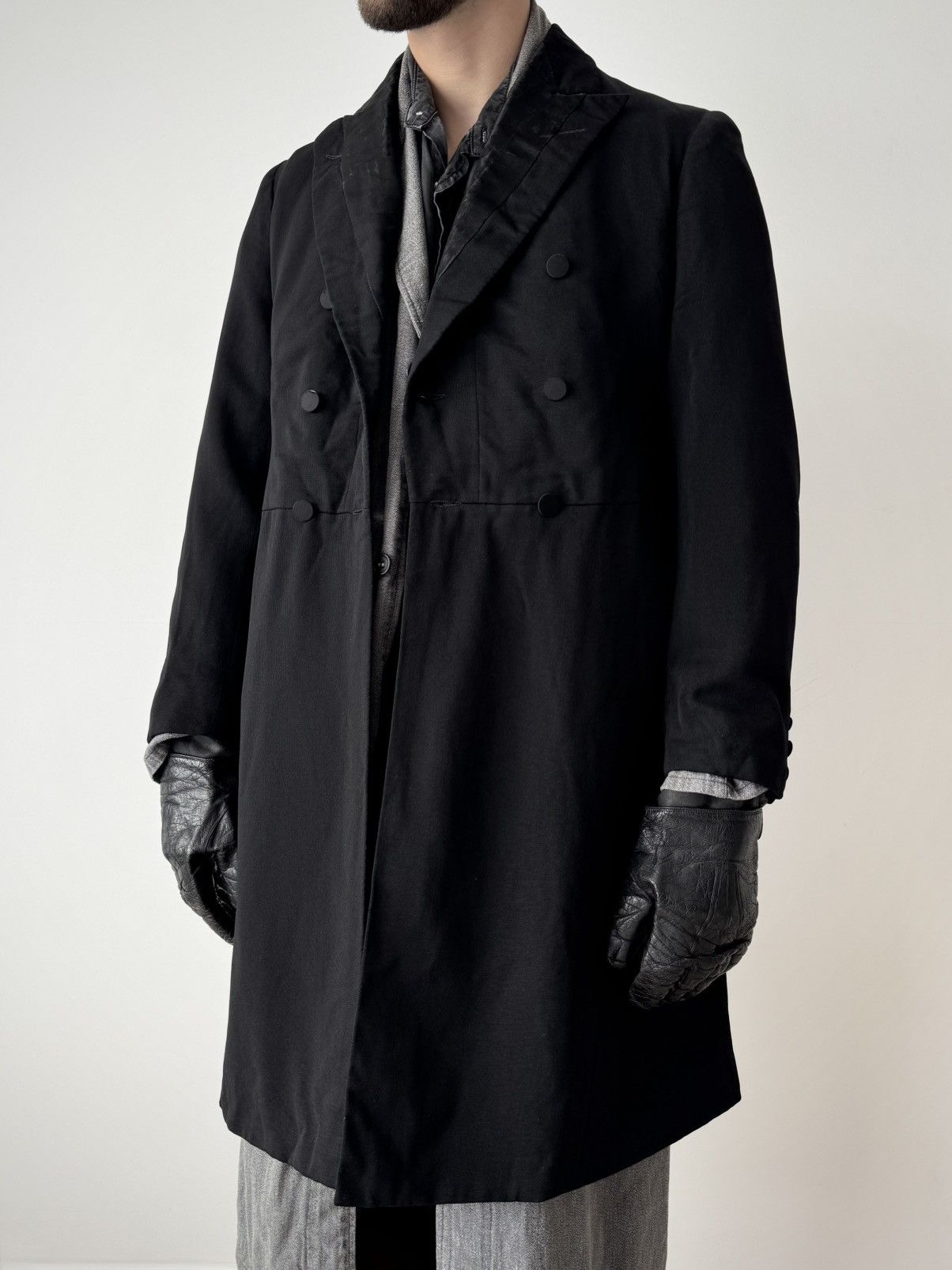 Japanese Brand Early 20th Century Edwardian Era European Wool Frock Coat Size US M / EU 48-50 / 2 - 2 Thumbnail