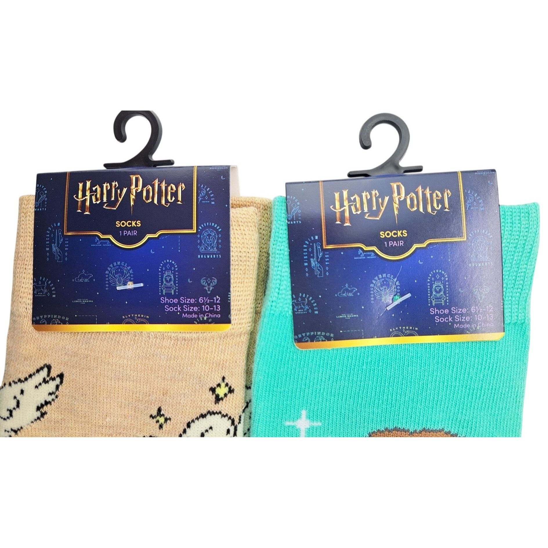 Warner Bros Harry Potter Socks 2 Pairs Hedwig Broomstick Wizard Hogwarts Size ONE SIZE - 4 Thumbnail