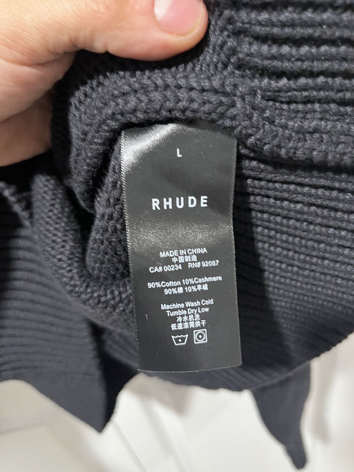 Rhude Rhude Knitted Sweater Hoodie New Black Mens Size US L / EU 52-54 / 3 - 6 Thumbnail
