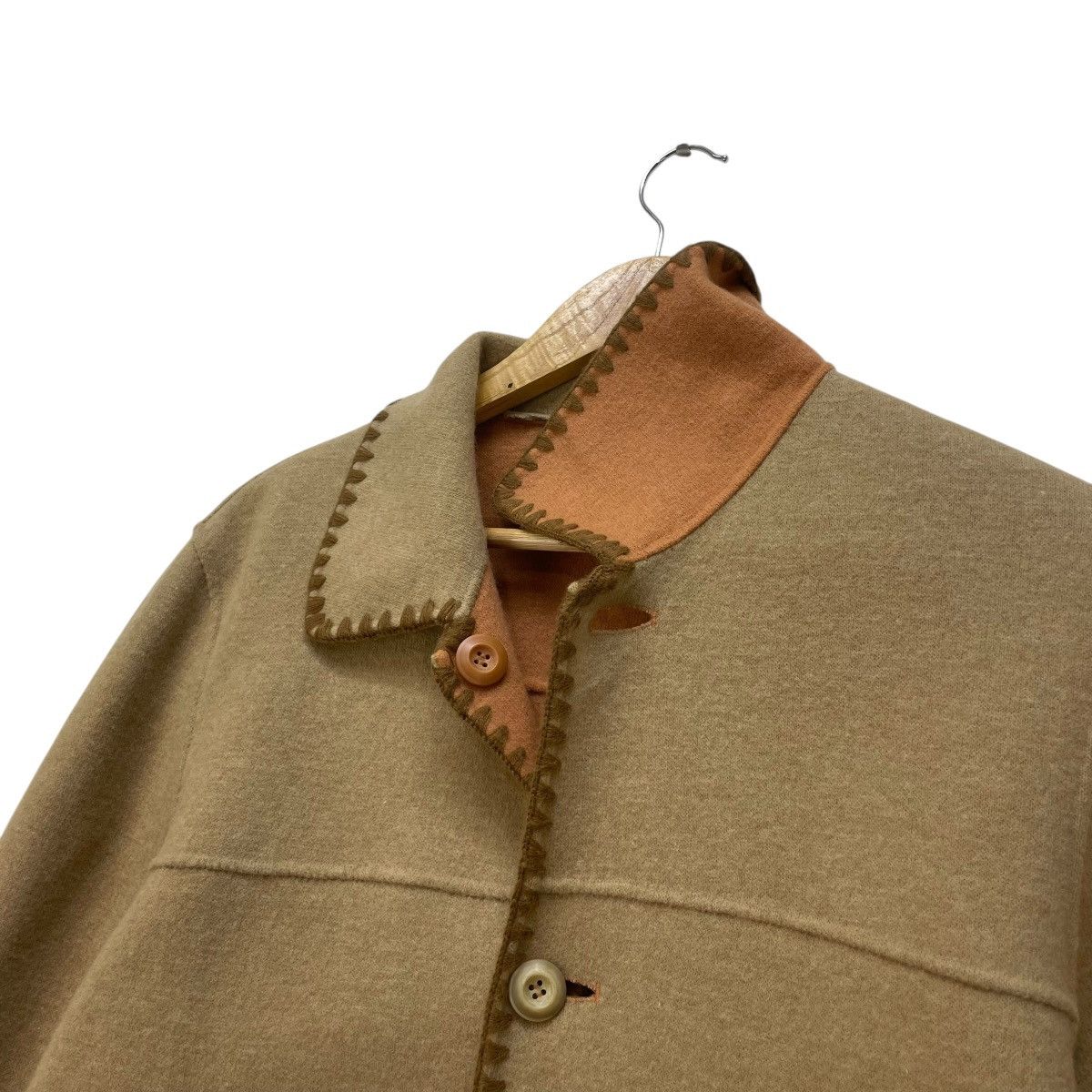 Japanese Brand 🔥Vintage Reversible Hand Made Wool Jacket Size M / US 6-8 / IT 42-44 - 7 Thumbnail