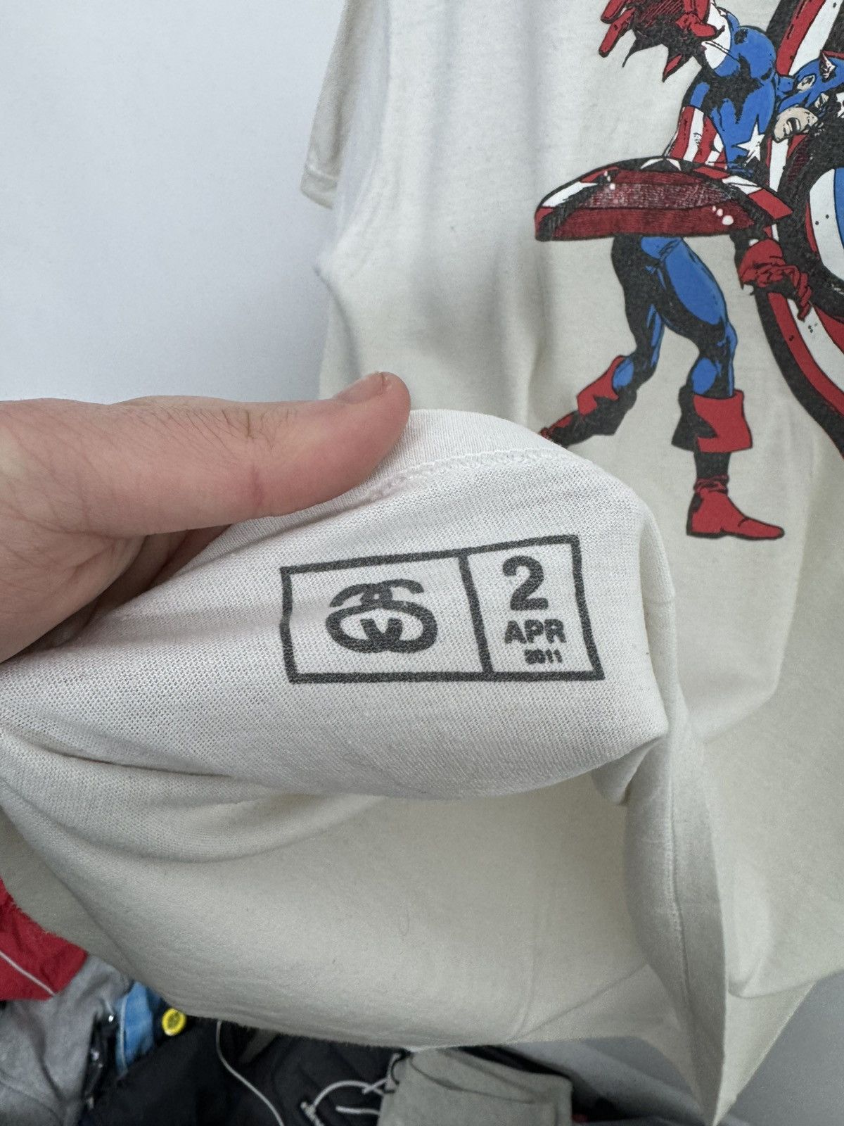 Marvel Comics × Stussy Vintage Stussy Marvel Captain America Size US M / EU 48-50 / 2 - 8 Thumbnail