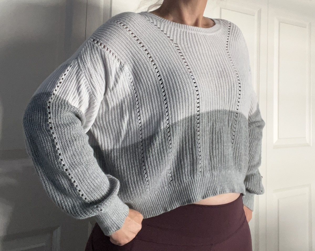 Garage Garage Boxy Drop Shoulder Knit Crew Neck Two-Tone Sweater Size L / US 10 / IT 46 - 5 Thumbnail