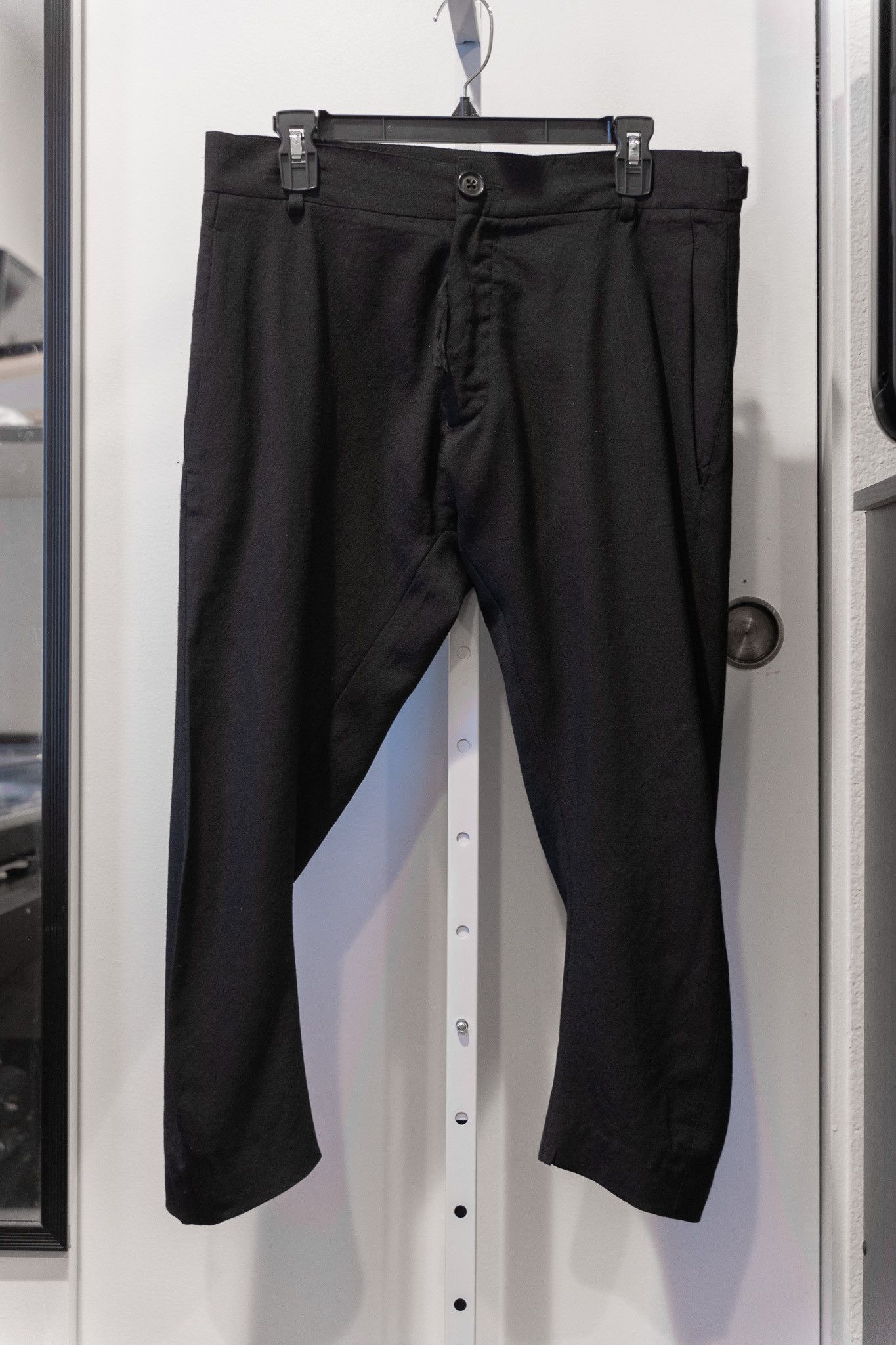image of Damir Doma Cropped Slim-Fit Wool Pants in Black, Men's (Size 32)