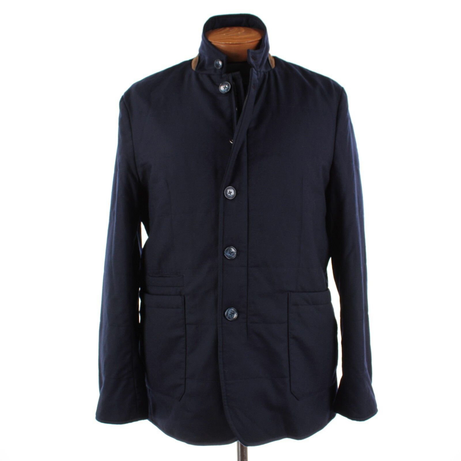 Zanella Zanella Coat Size L US In Blue Wool Size US L / EU 52-54 / 3 - 1 Thumbnail