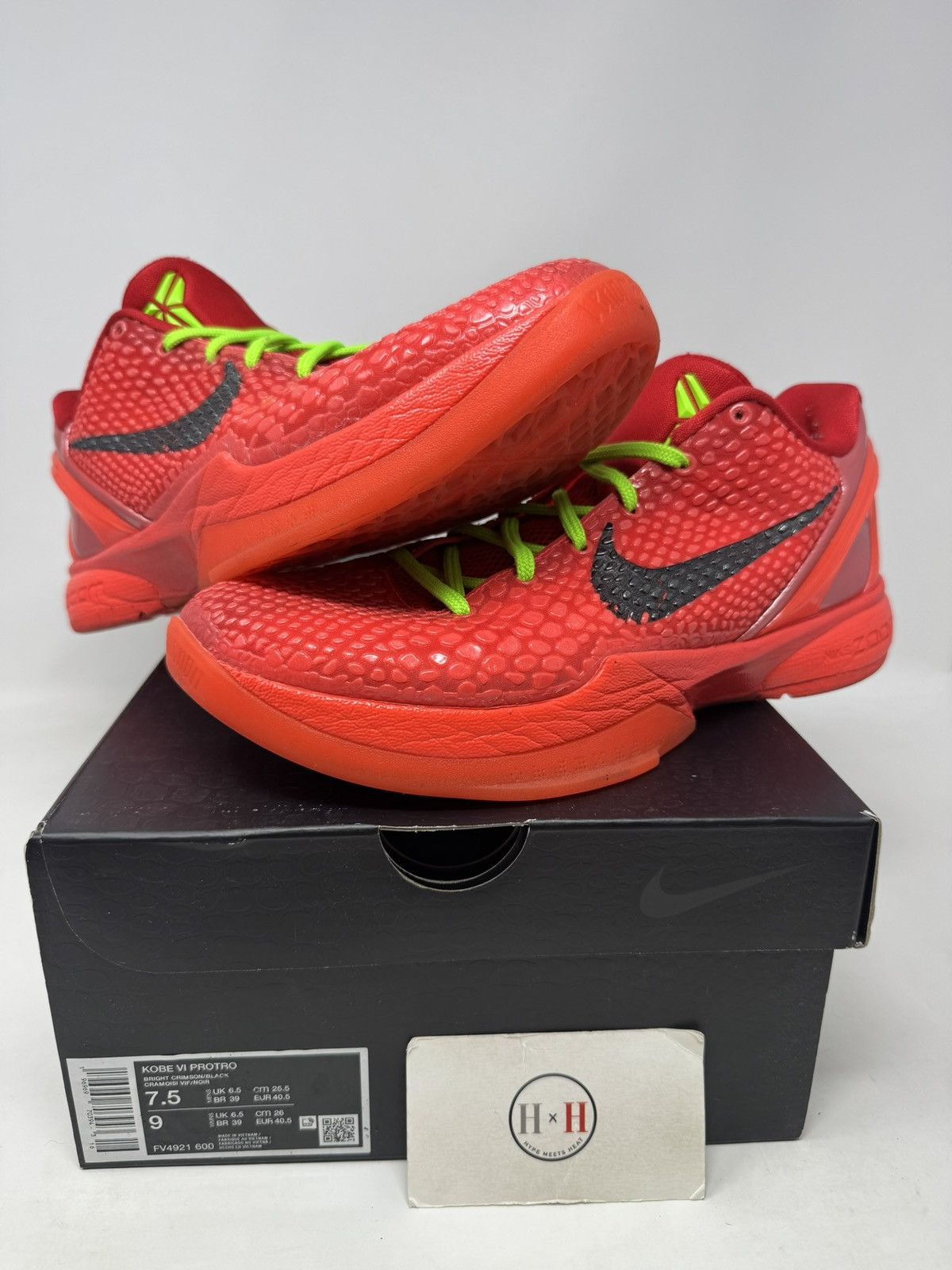 Nike Nike Zoom Kobe 6 Protro Reverse Grinch Size US 7.5 / EU 40-41 - 1 Thumbnail