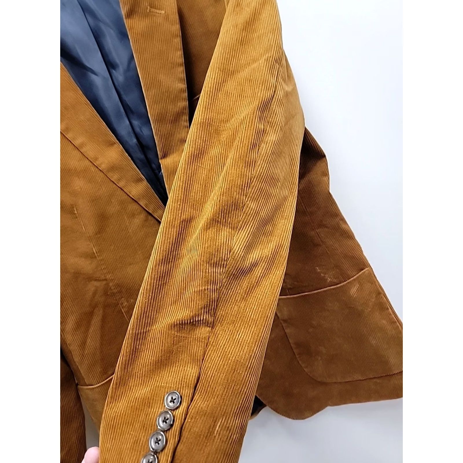 J.Crew J. Crew Blazer Cotton Corduroy Sport Coat Brown 40R Men Two-Button Chest 22 Regular Length 30 Vintage No Size 40R - 5 Thumbnail