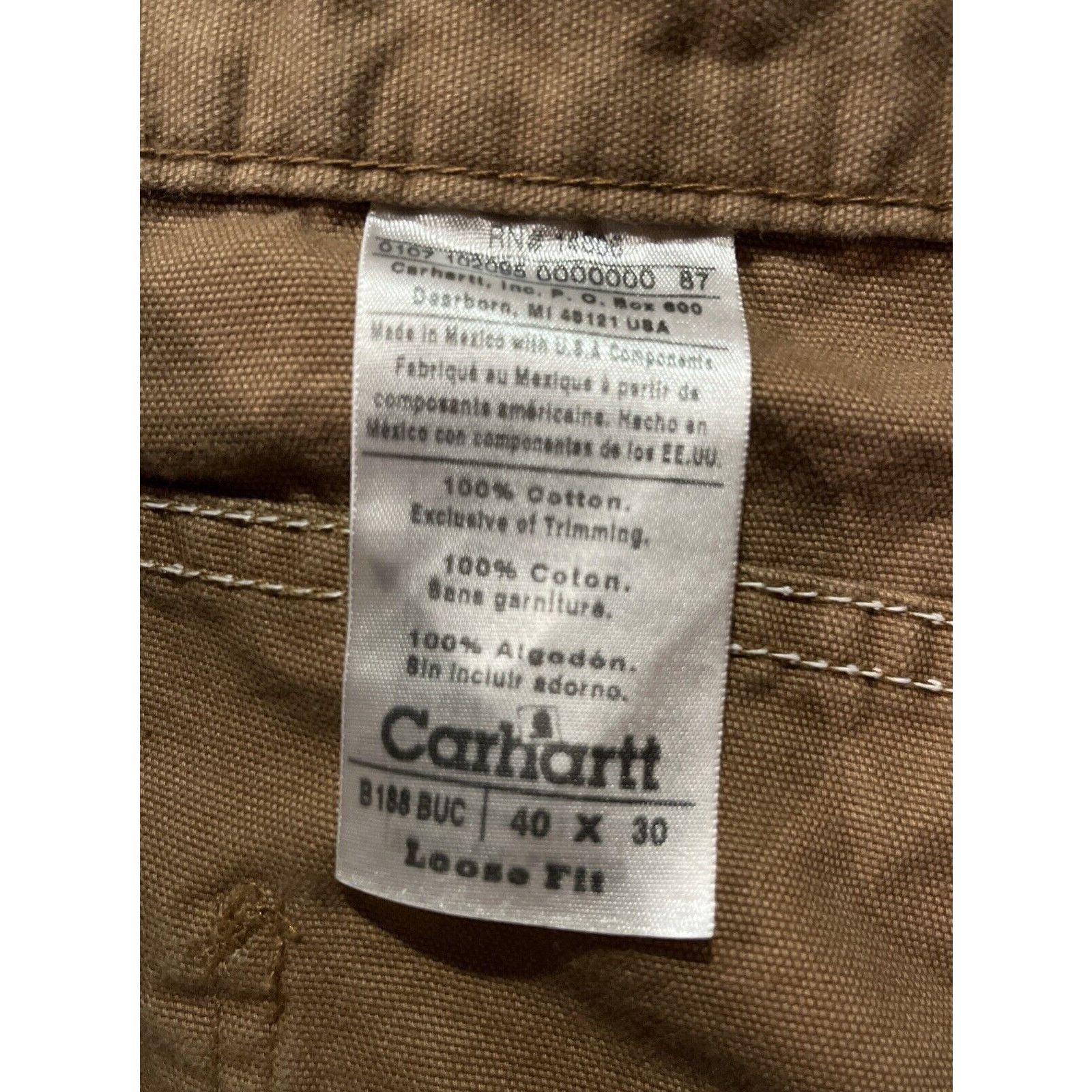 Carhartt Carhartt Canvas Double Knee Pants Men’s 38x30 Brown Workwear Size US 38 / EU 54 - 11 Thumbnail