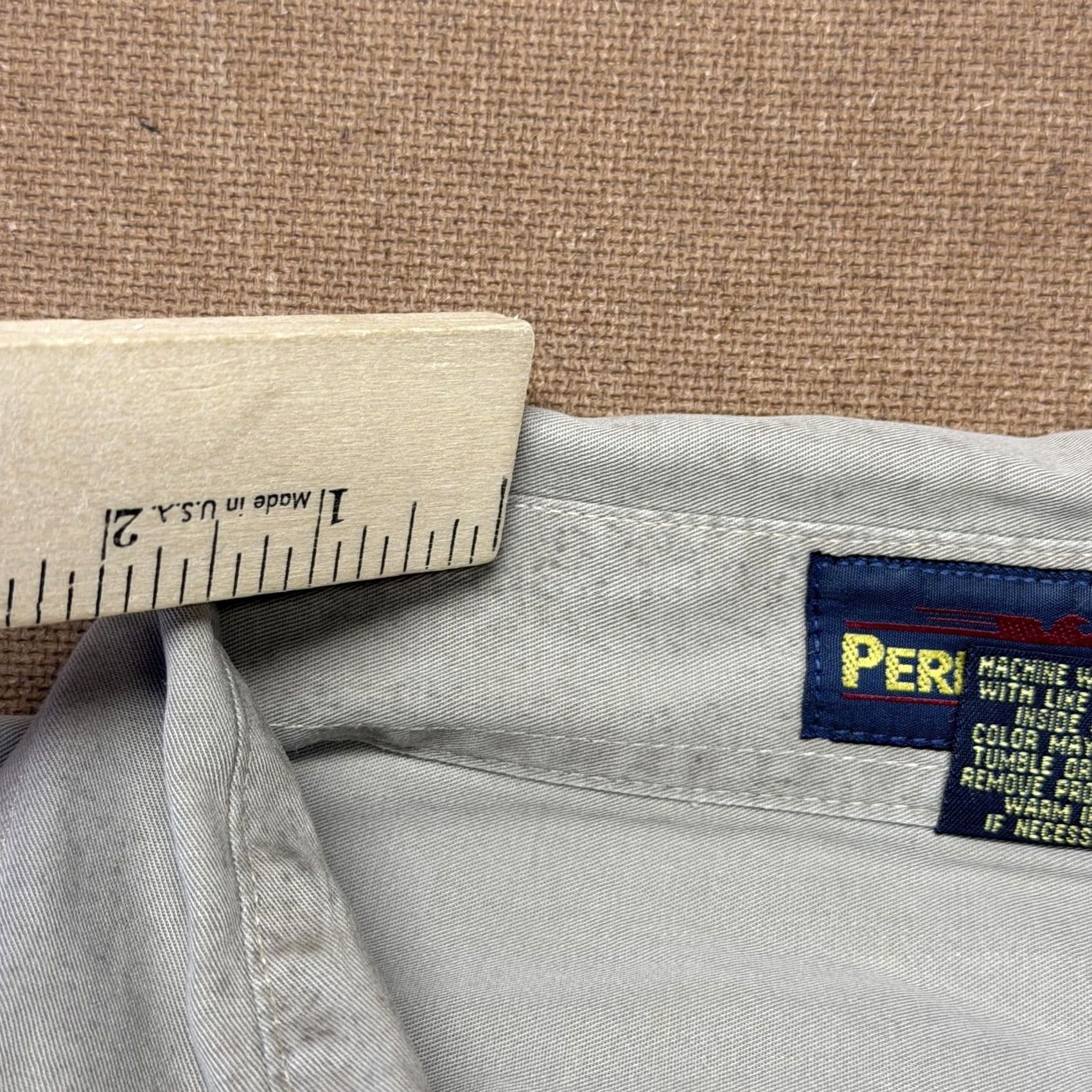 Peregrine K-State Jardine Shirt Mens 3XL Gray Peregrine Bay Button Front Cotton Casual Size US XXL / EU 58 / 5 - 3 Thumbnail