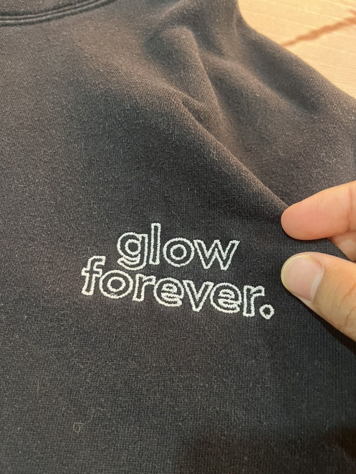 Japanese Brand Glow Forever Boxy Fit Hoodie Embroidered Logo Size US L / EU 52-54 / 3 - 4 Thumbnail