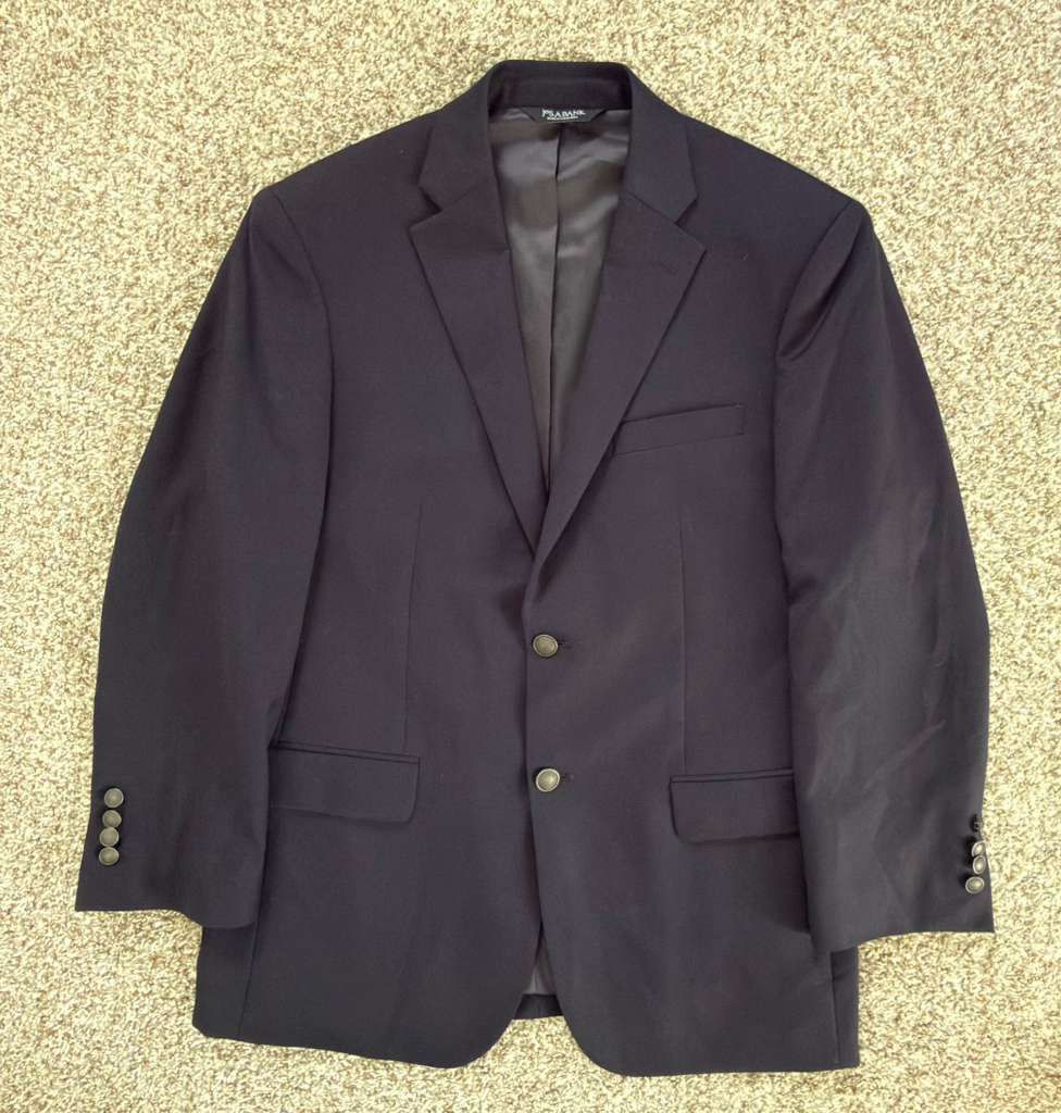 Jos. A. Bank Jos. A. Bank Traveler Utility Blazer Navy 100% Wool 40R Size 40R - 2 Thumbnail