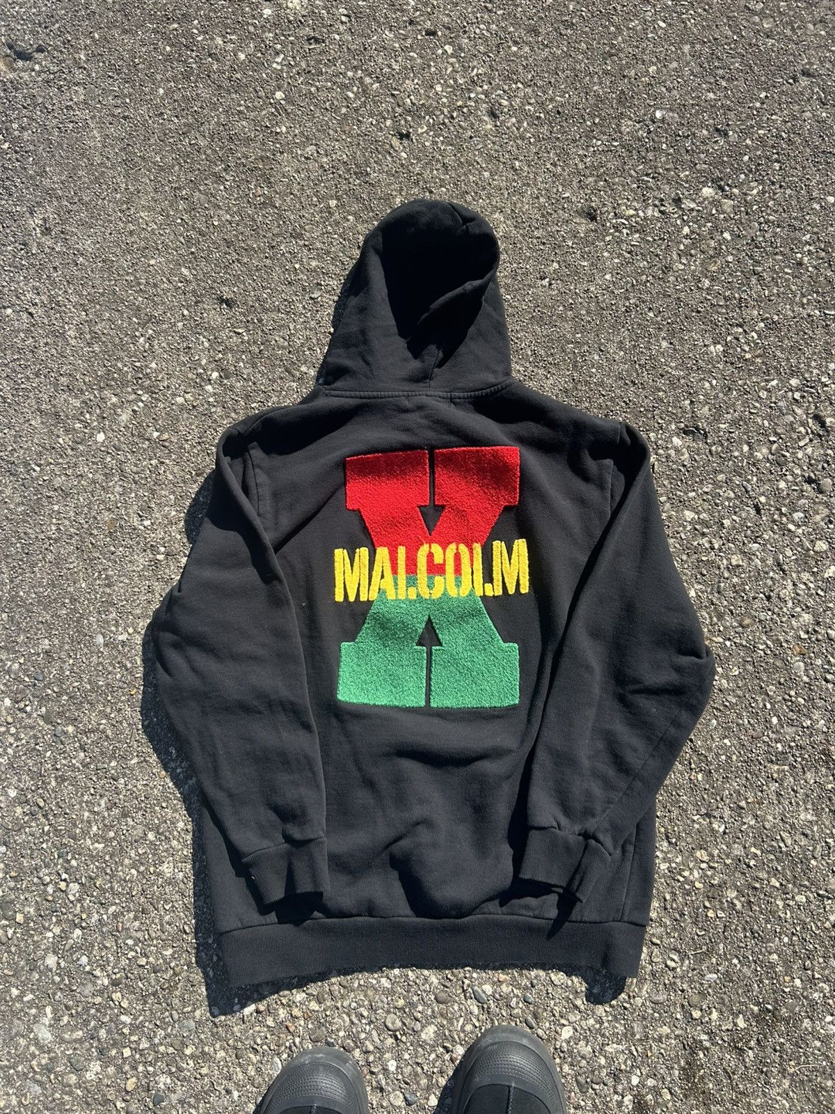 Reason × Vintage Reason Malcom X Black Red Green Gold Carpet Print Hoodie Size US XL / EU 56 / 4 - 1 Thumbnail
