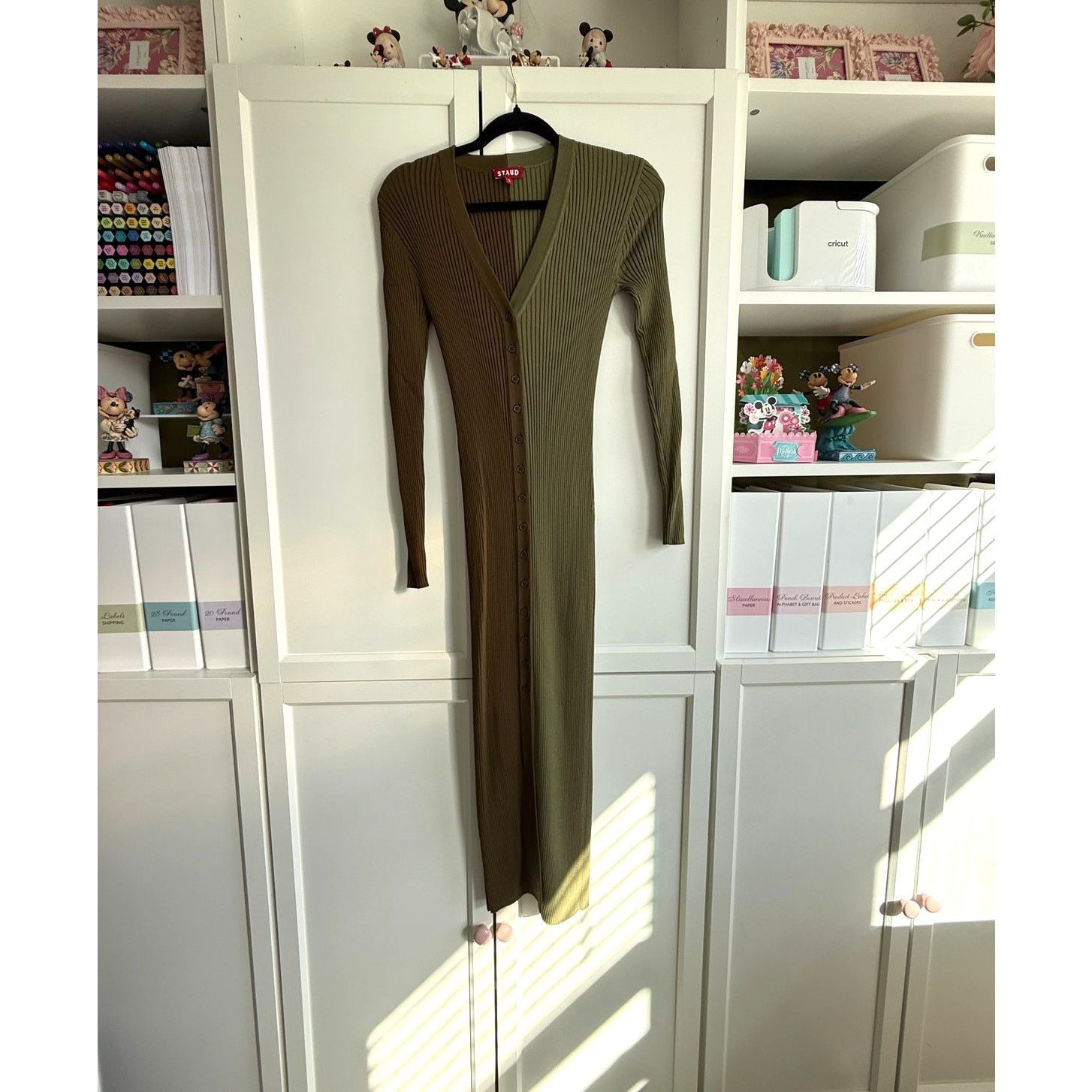 Staud Staud Olive Green Knit Dress Women Button Front S - G010 | Grailed