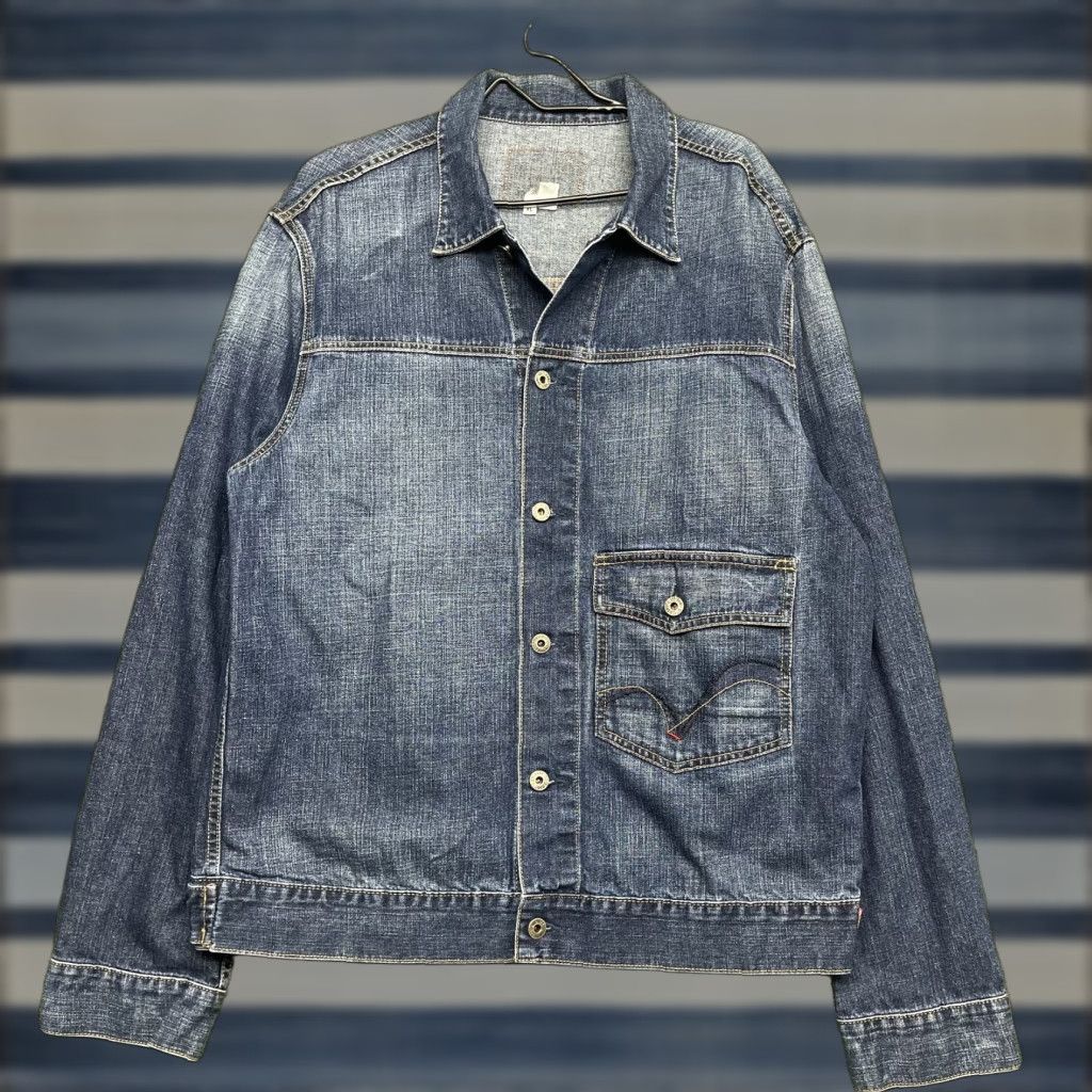 Guess GUESS Denim Jacket Mens XL Blue Trucker Workwear Vintage Style Casual Cockpit All Seasons Size US 36 / EU 52 - 1 Thumbnail