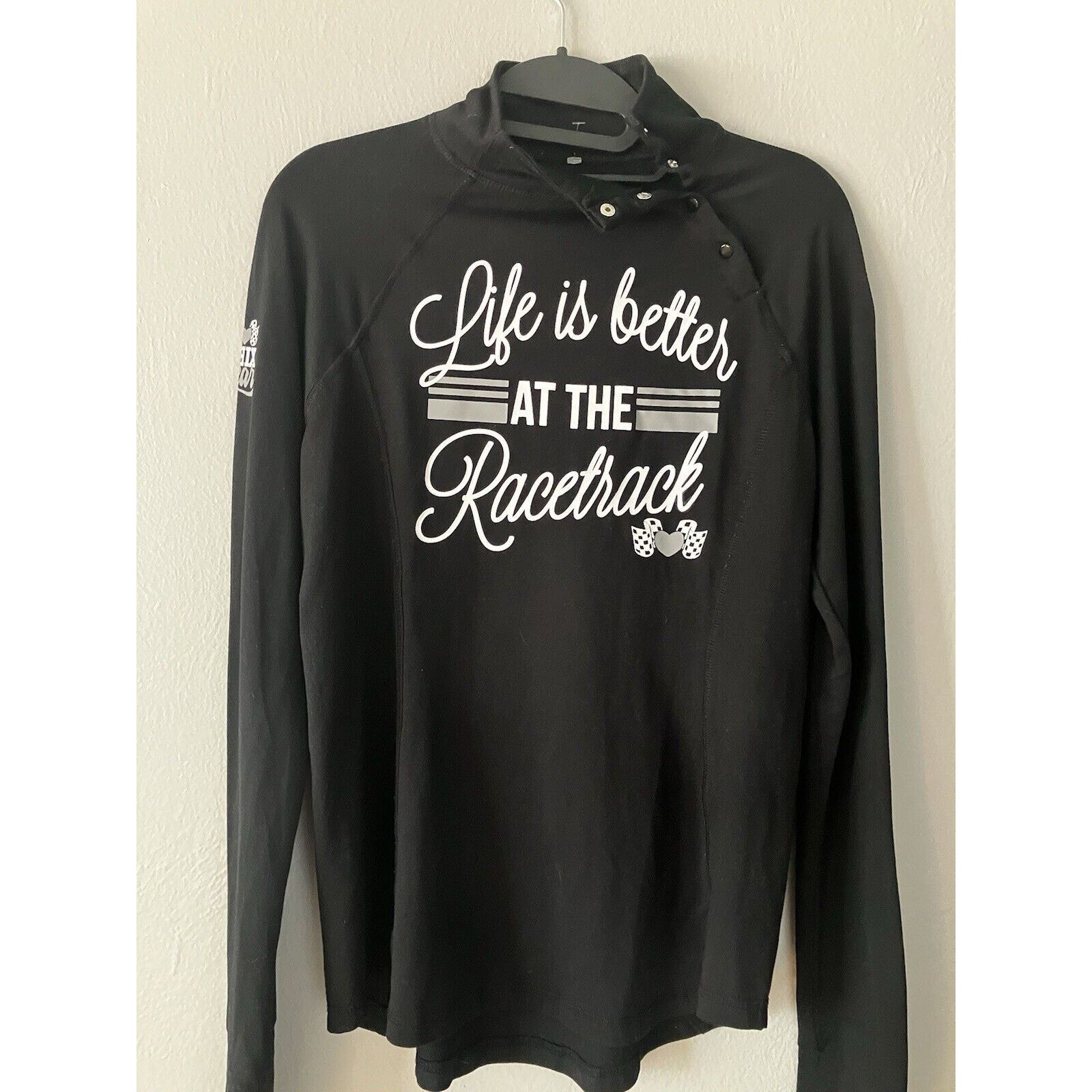 Chito Chix Gear women's Racing racer shirt Medium M Black NWOT Size M / US 6-8 / IT 42-44 - 1 Thumbnail