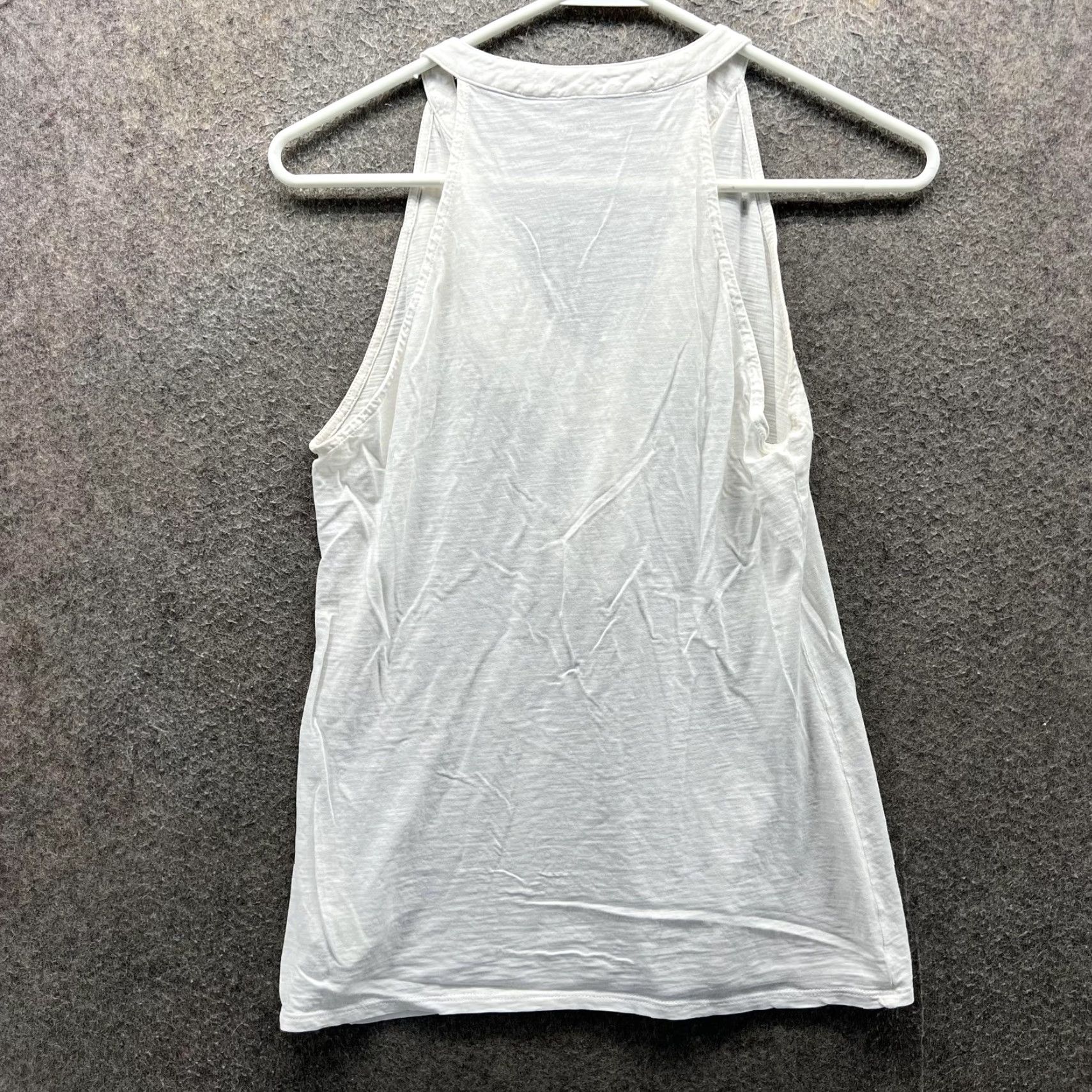 Lilly Pulitzer Lilly Pulitzer Tank Top Womens Small White Ruffle Halter Pima Cotton Jersey Size S / US 4 / IT 40 - 7 Thumbnail