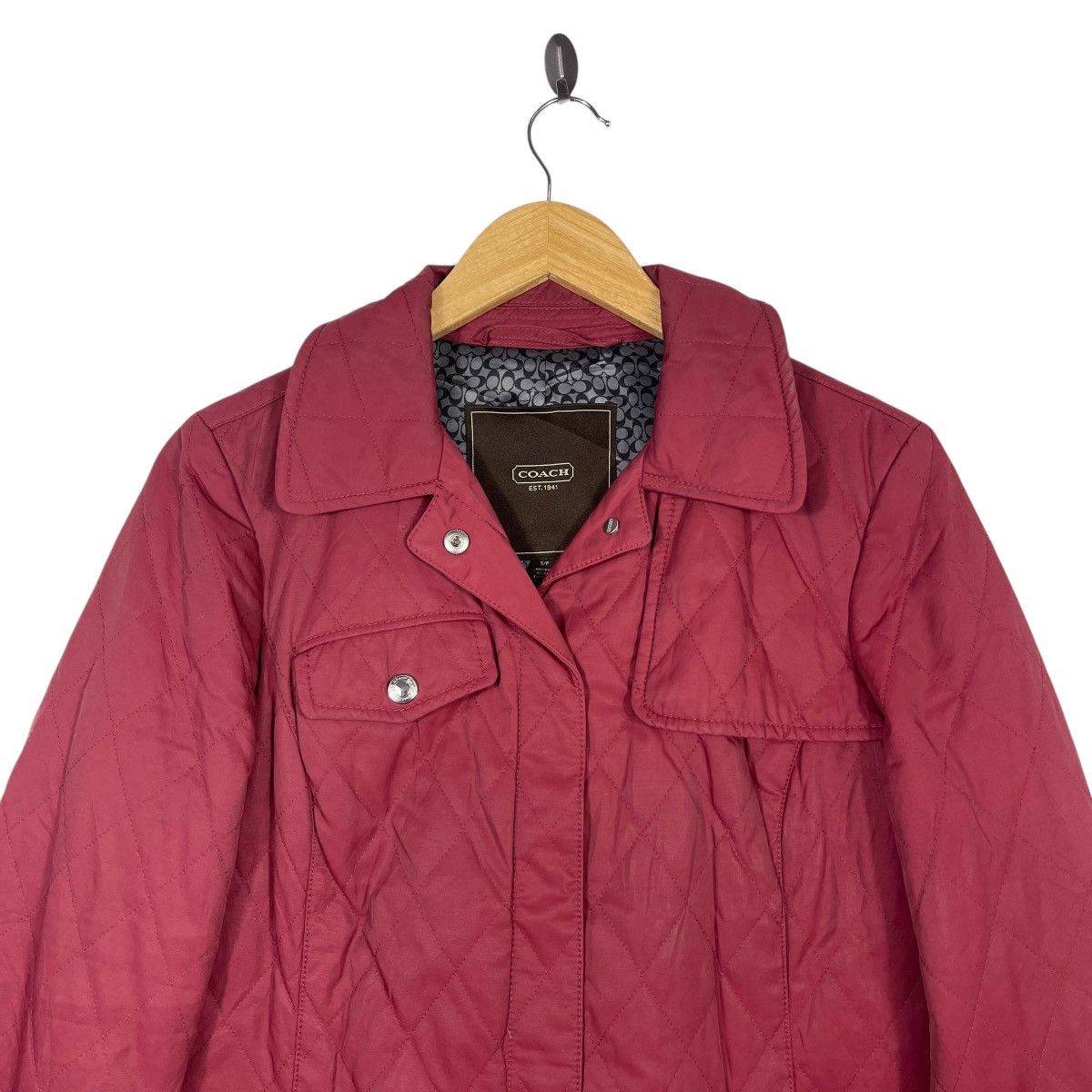 Coach Coach Quilted Jacket Red Belted Coat Women Signature Lining Size S / US 4 / IT 40 - 2 Thumbnail