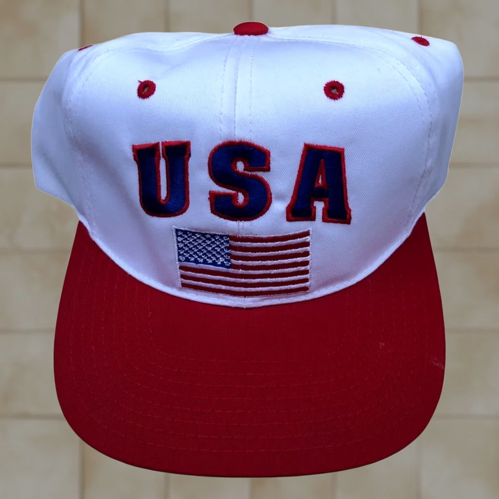 Vintage VINTAGE Headmaster Team USA Flag Snapback Hat Men One Size Adjustable Cap Size ONE SIZE - 1 Thumbnail