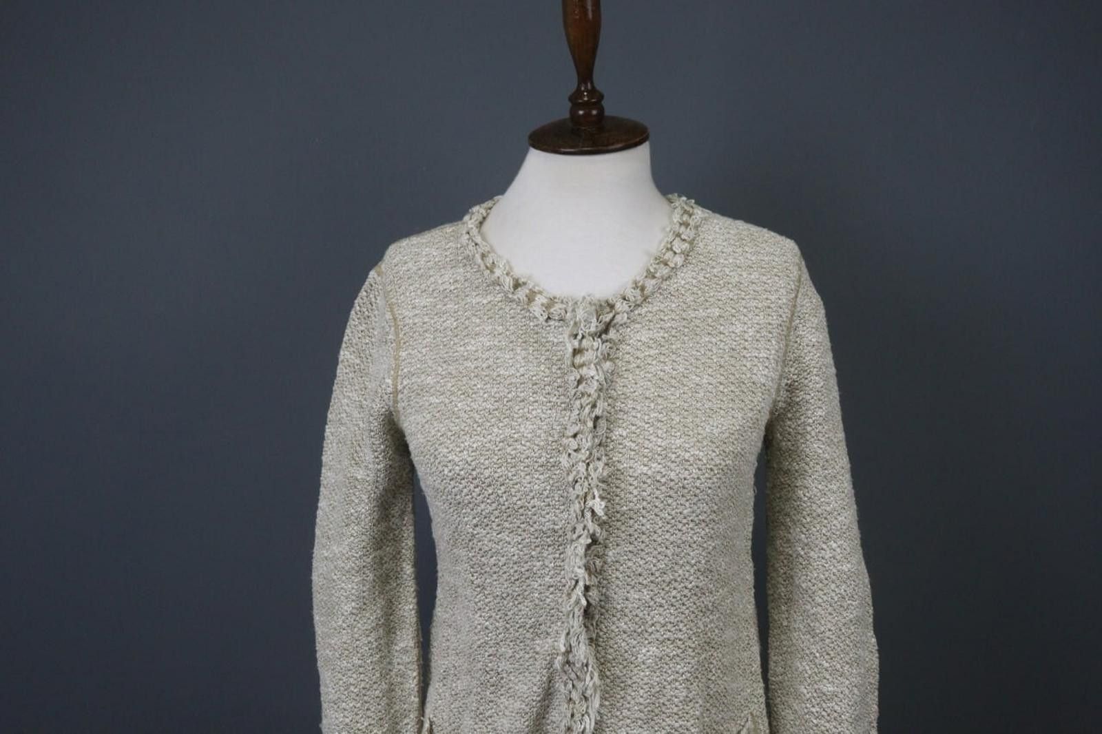Armani Collezioni Armani Collezioni Tan Viscose Tweed Jacket Size 42 Size M / US 6-8 / IT 42-44 - 2 Thumbnail