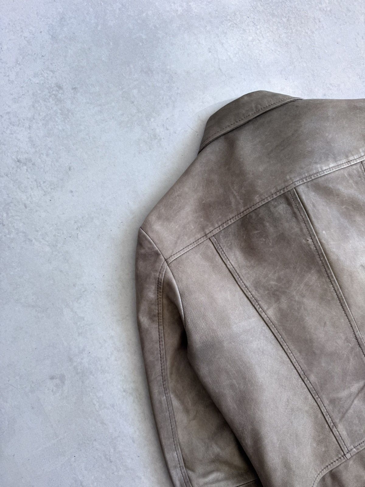 Other Vintage Leonardo Women’s Leather Biker Jacket Italy Designer Size M / US 6-8 / IT 42-44 - 15 Thumbnail