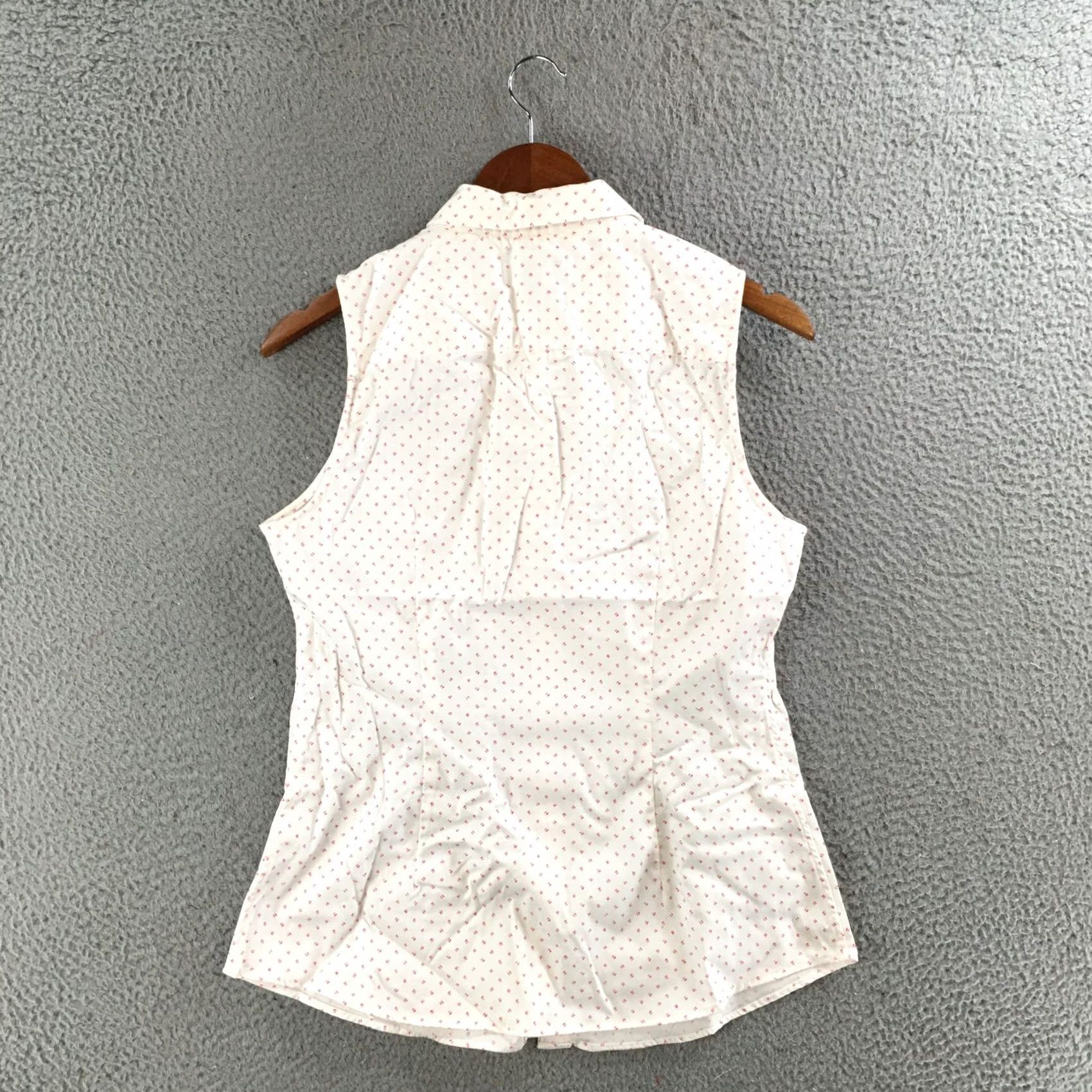 Banana Republic Banana Republic Button Up Shirt Womens 8 Sleeveless Cotton White Size M / US 6-8 / IT 42-44 - 7 Thumbnail