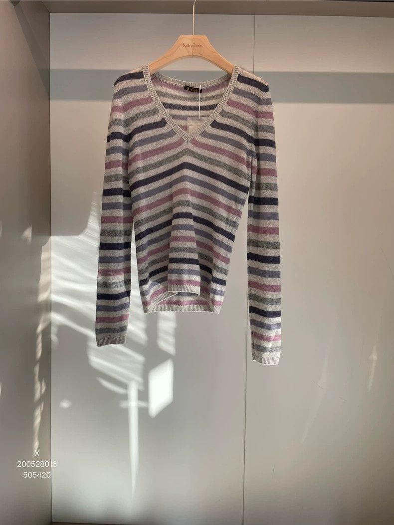 Loro Piana LORO PIANA Striped cashmere sweater Size M / US 6-8 / IT 42-44 - 1 Thumbnail