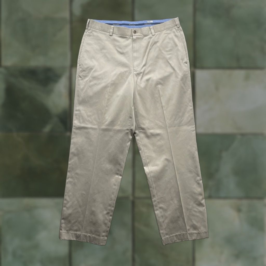Brooks Brothers Brooks Brothers Chino Pants Mens 36x31 Hudson Light Weight Creased / Beige / Twill / Regular Fit / Flat Front / Button ZIP / Pants / Men Size US 36 / EU 52 - 1 Thumbnail