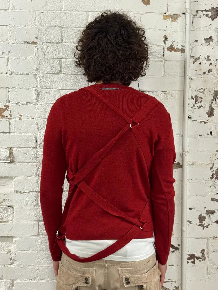 Moschino Moschino Wool Wrap Bondage Strap Red Sweater Size US S / EU 44-46 / 1 - 3 Thumbnail