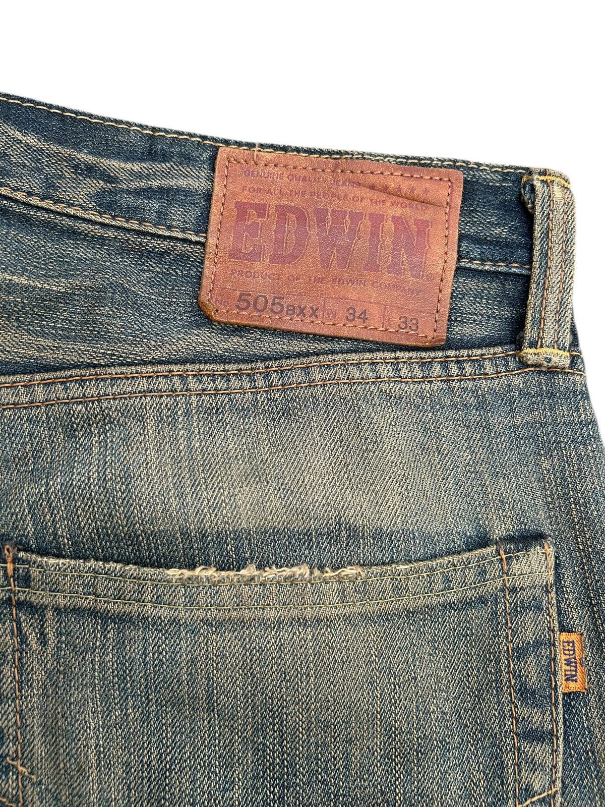 Kapital Rusty Vintage Edwin 505 BXX Selvedge Distressed Denim Jeans Size US 36 / EU 52 - 16 Thumbnail