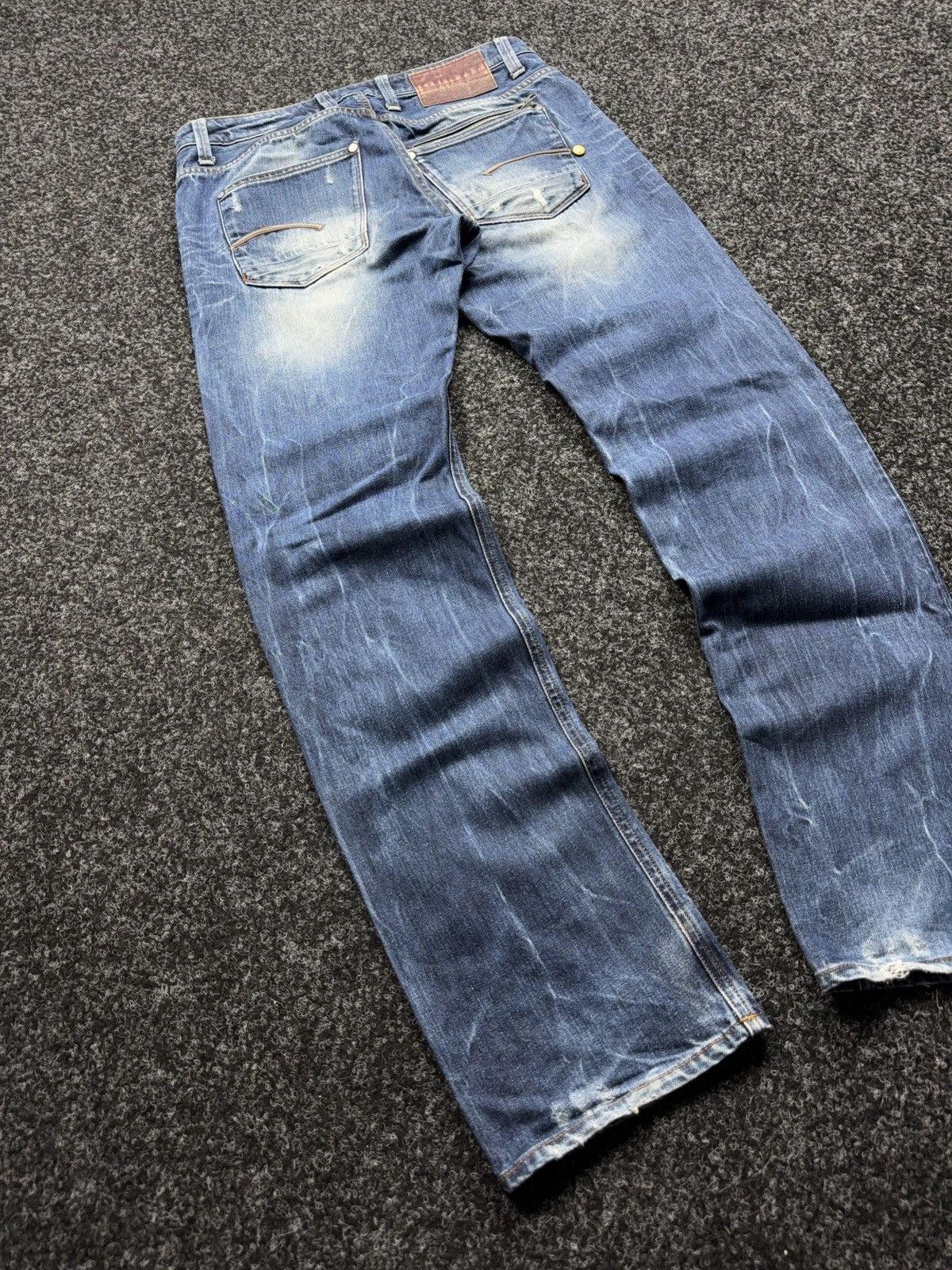 G-Star Vntg 00s G-Star RAW Y2K Faded Zip Pocket Rock Denim Jeans Size US 32 / EU 48 - 12 Thumbnail