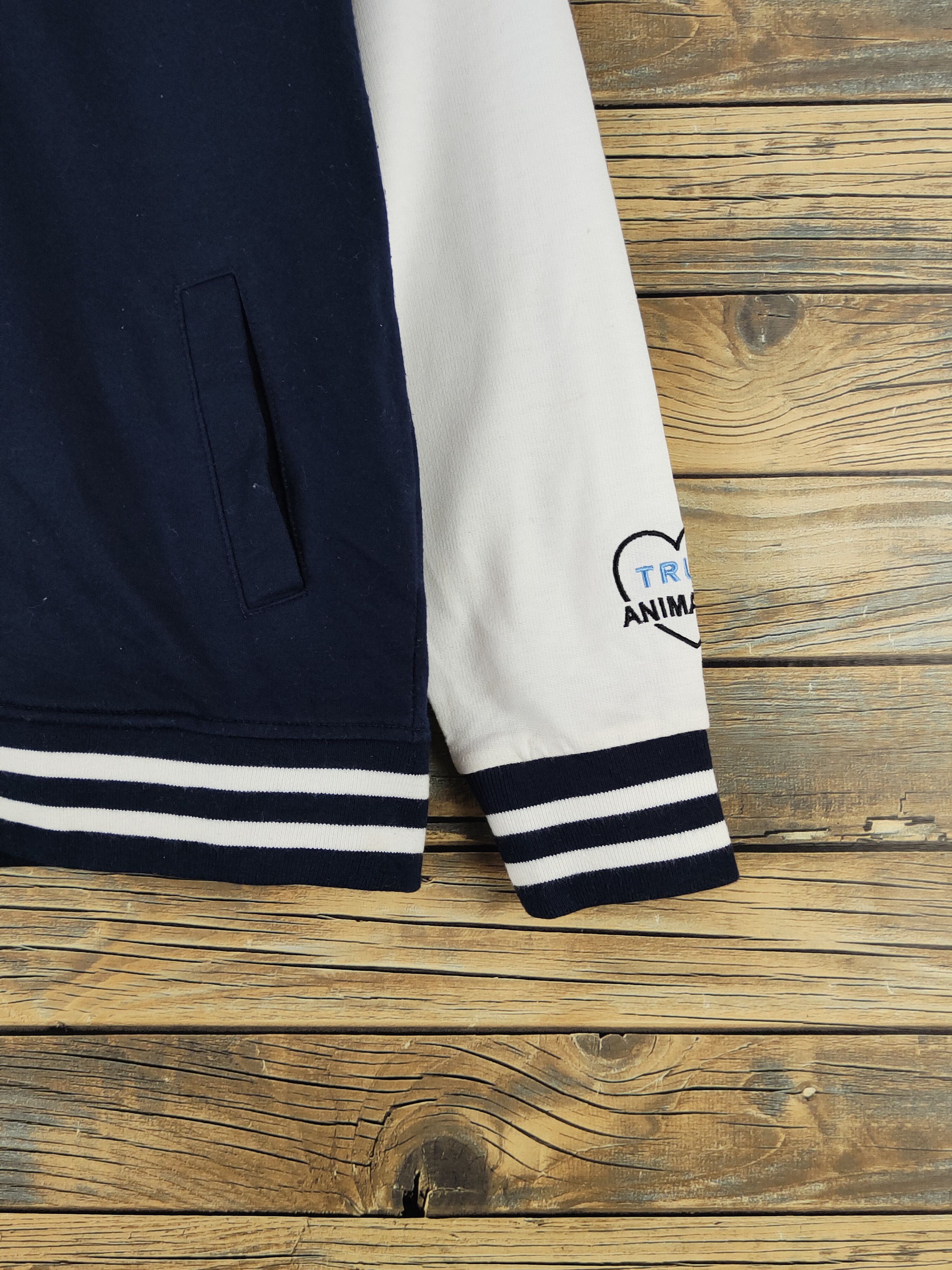 Japanese Brand DL Lovetoxic Navy White Varsity Jackets #2489 Size S / US 4 / IT 40 - 8 Thumbnail