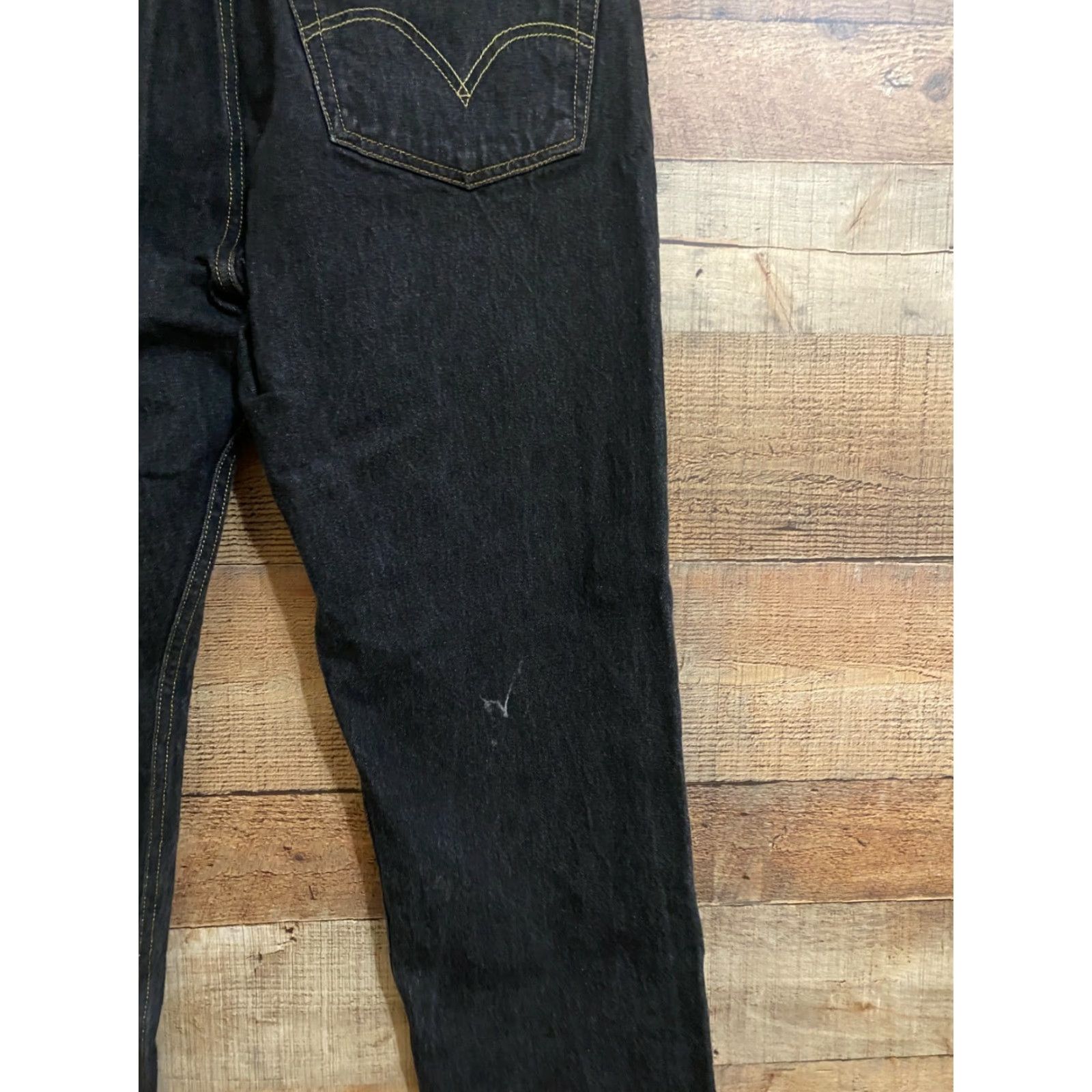 Levi's VINTAGE Levi’s 501 XX Jeans Black Straight Button Fly 40X32 Men Reg Regular 90s Classic Denim Charcoal Wash Belt Loops Inseam 32 Size US 38 / EU 54 - 4 Thumbnail