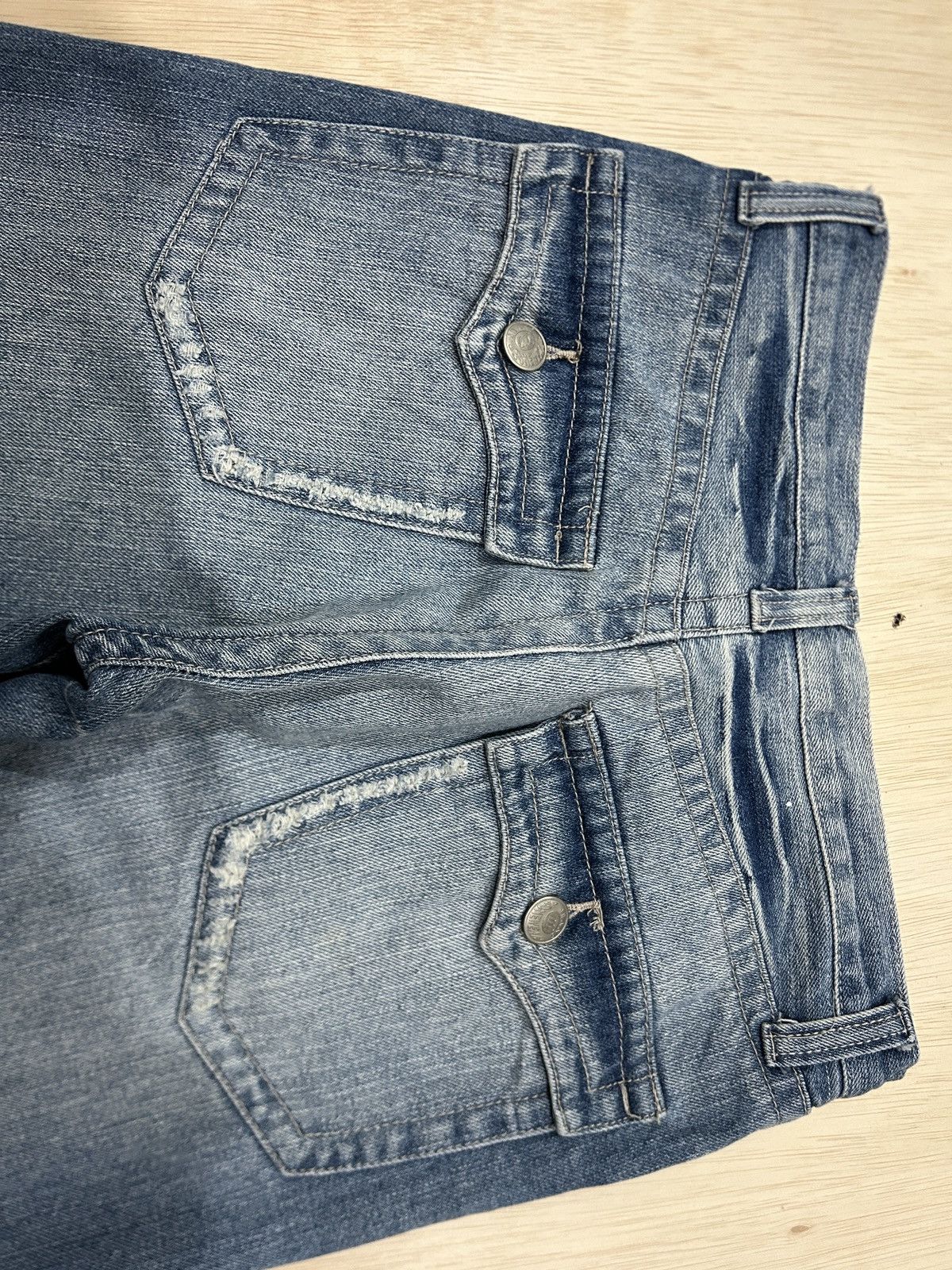 Japanese Brand Vintage 2000s Gold Rush ‘Skull Climbing’ Printed Rare Jeans Size US 29 - 7 Thumbnail