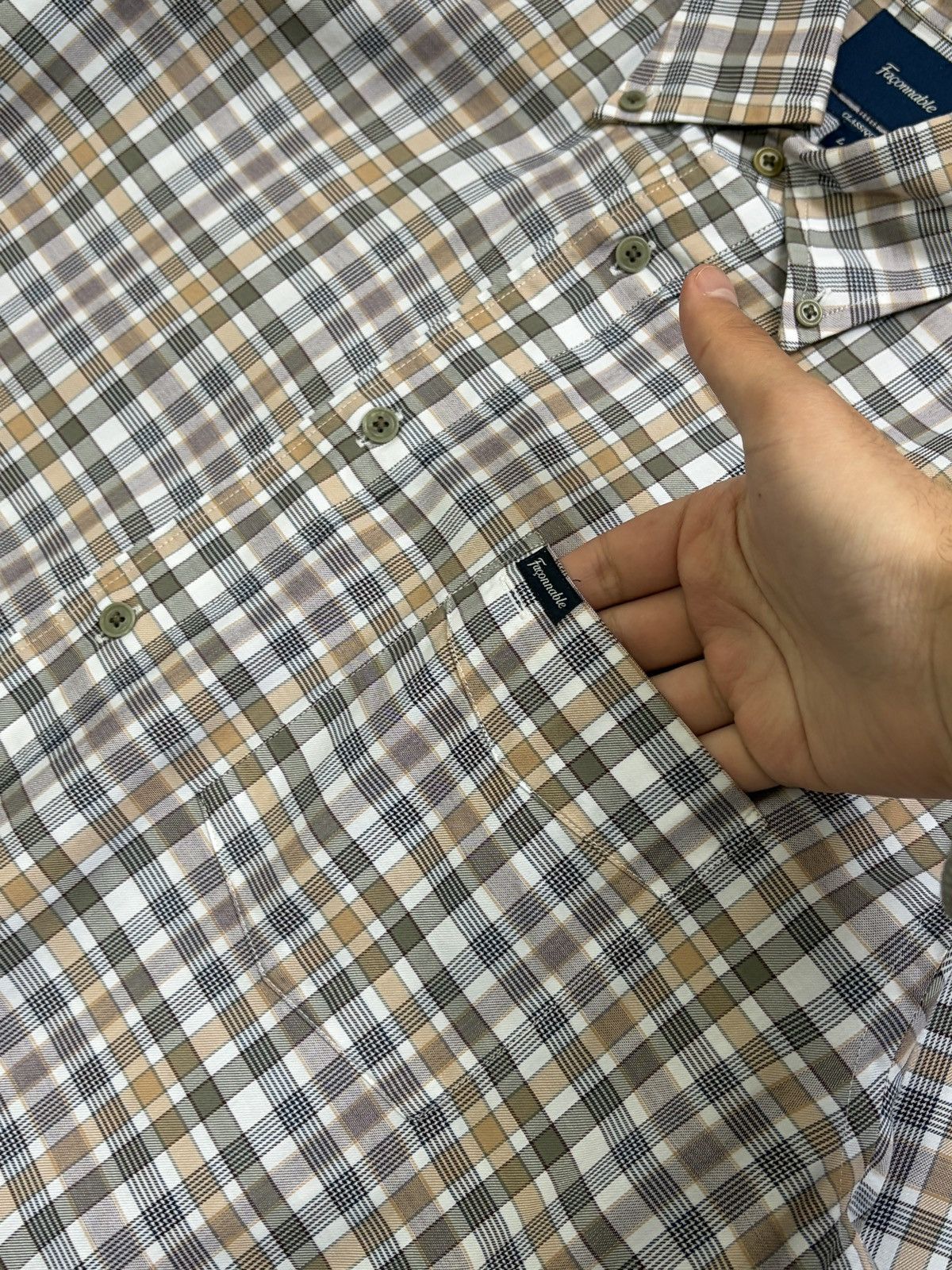 Faconnable Façonnable Plaid Cotton Button Down Shirt Large Size US L / EU 52-54 / 3 - 6 Thumbnail