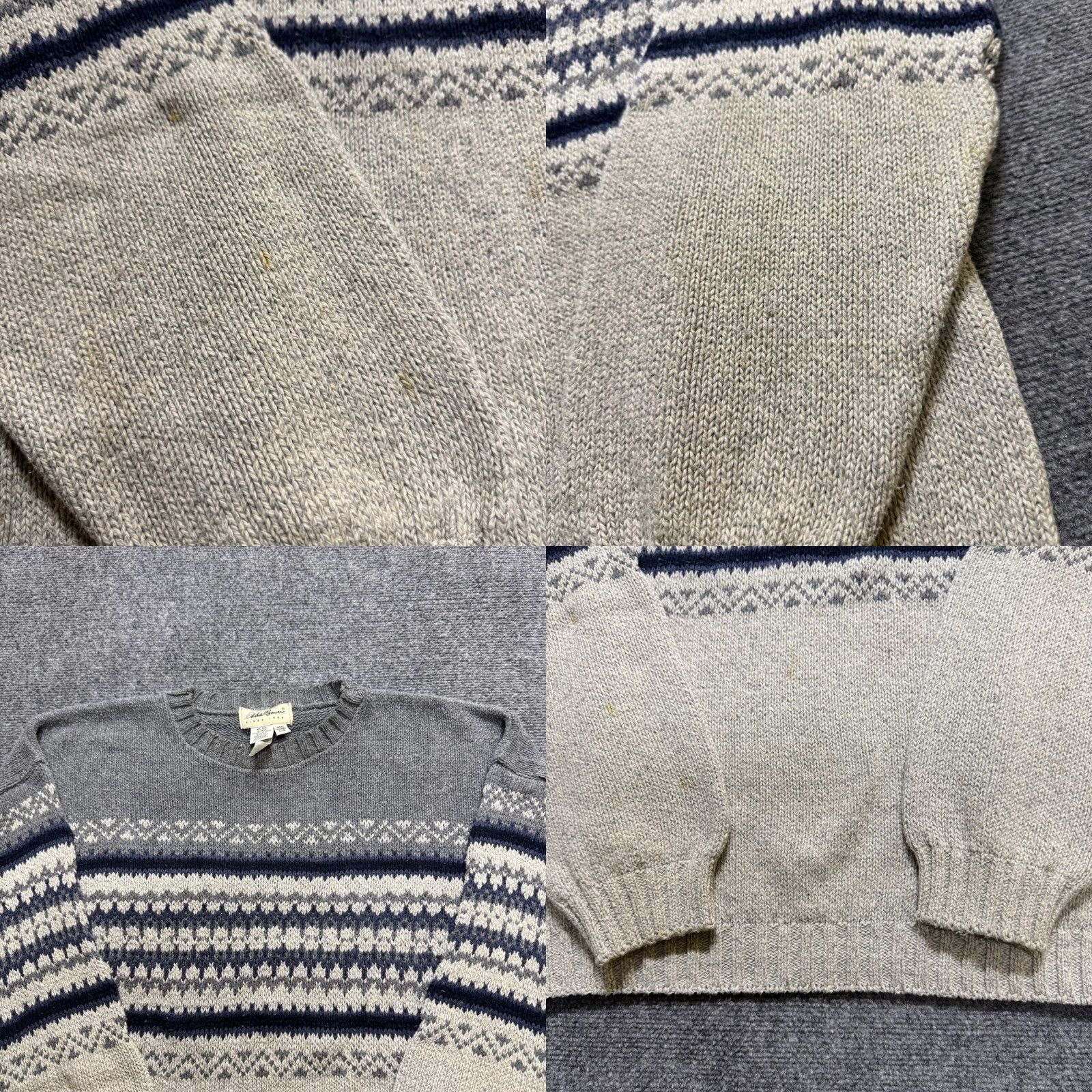 Eddie Bauer Eddie Bauer Knitted Pullover Sweater Mens Large Gray Cotton Blend Made In USA Size US L / EU 52-54 / 3 - 8 Thumbnail