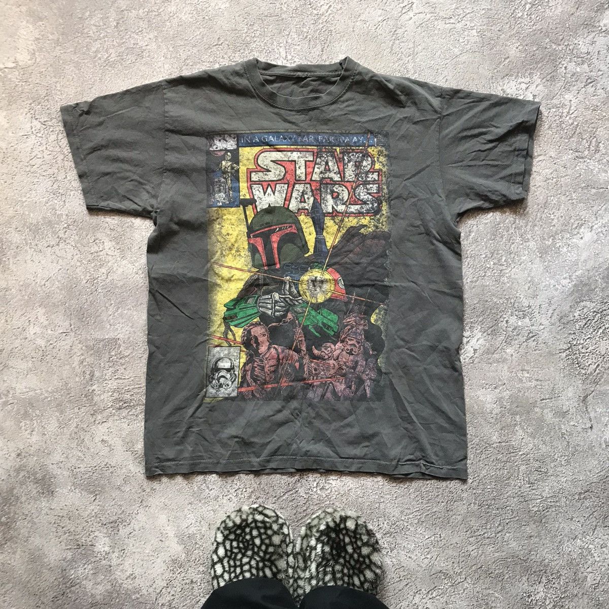 Vintage Vintage 90s Star Wars Sun Faded Graphic Tee Grunge Slim M Size US M / EU 48-50 / 2 - 1 Thumbnail