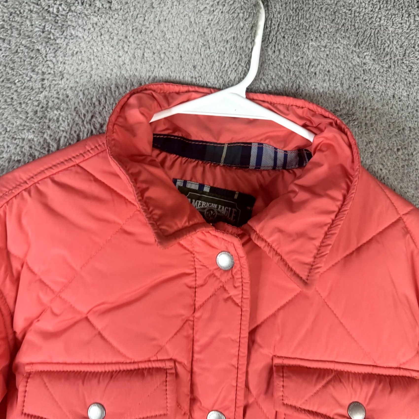 Vintage VINTAGE American Eagle Jacket Womens Small Pink Quilted Snap Front Pockets Puffer Lined Size S / US 4 / IT 40 - 7 Thumbnail